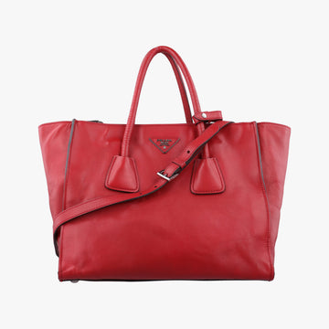 Twin Pocket Winged Tote Red Leather BN2619 110ツイン ポケット ウィング トート レッド レザー BN2619 110