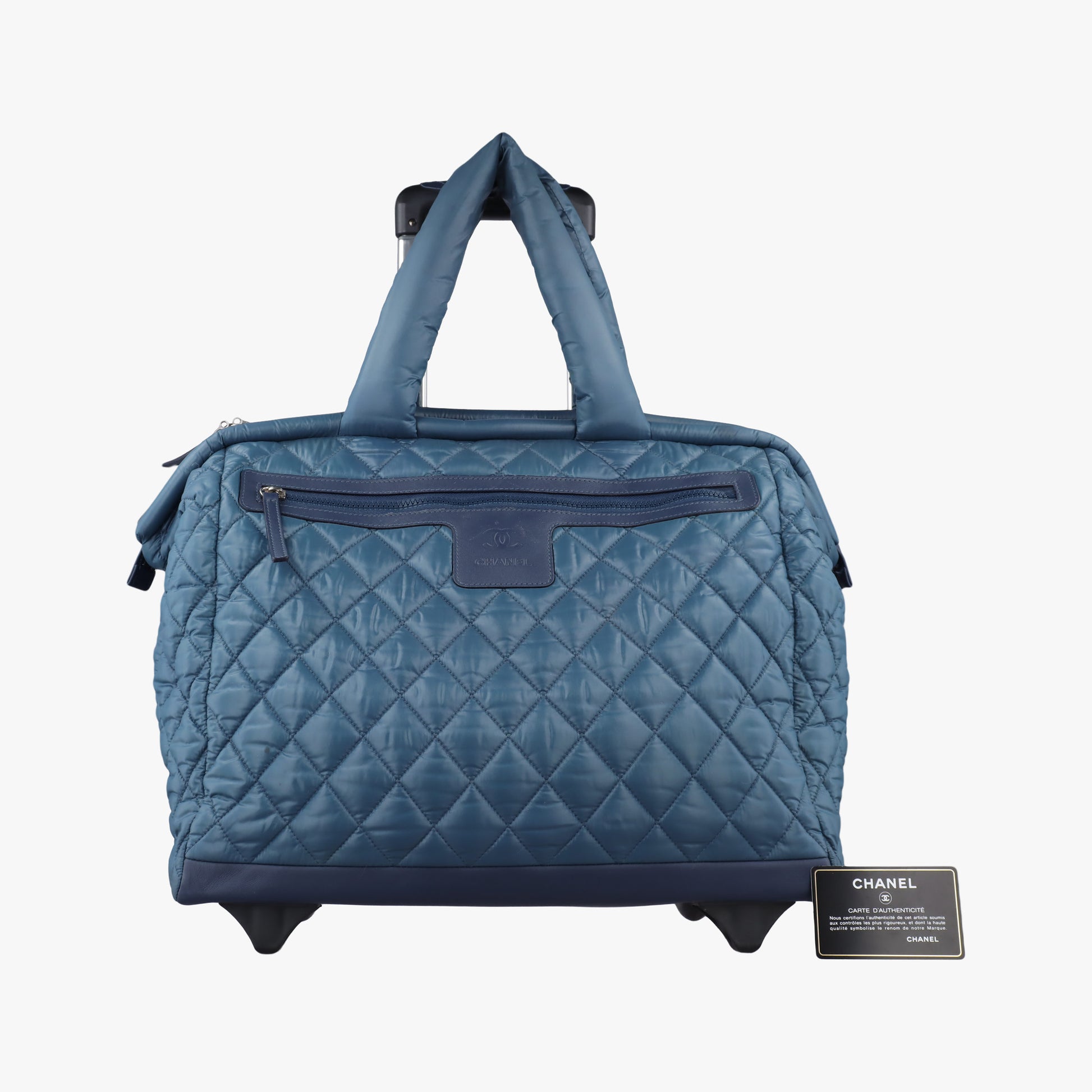 Cococoon Quilting Blue Nylon×Leather A47107 13664271コココクーン キルティング ブルー ナイロン×レザー A47107 13664271