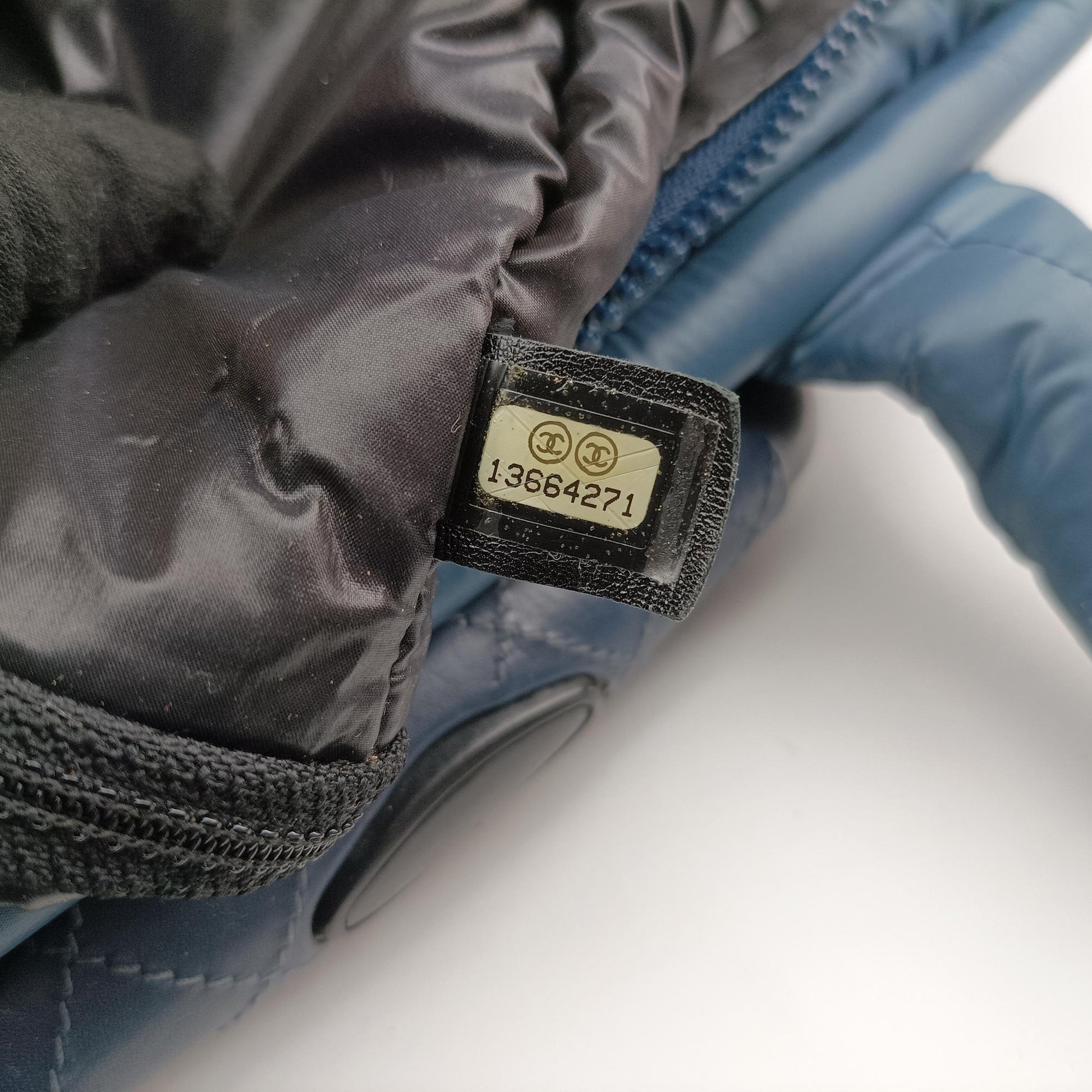Cococoon Quilting Blue Nylon×Leather A47107 13664271コココクーン キルティング ブルー ナイロン×レザー A47107 13664271