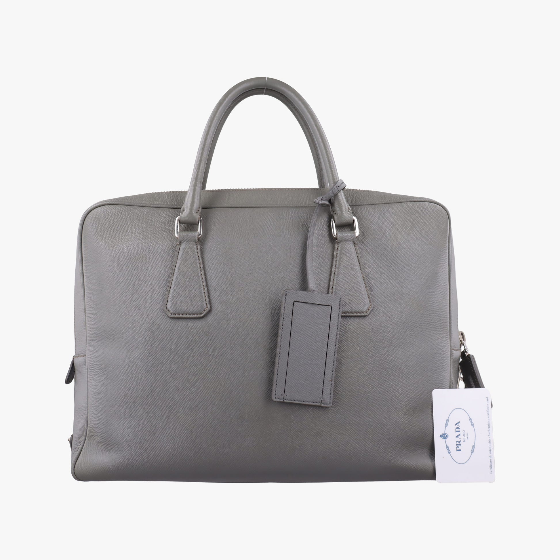 Briefcase Grey SAFFIANO Leather VS305M 58/N 173ブリーフケース グレー サフィアーノレザー VS305M 58/N 173