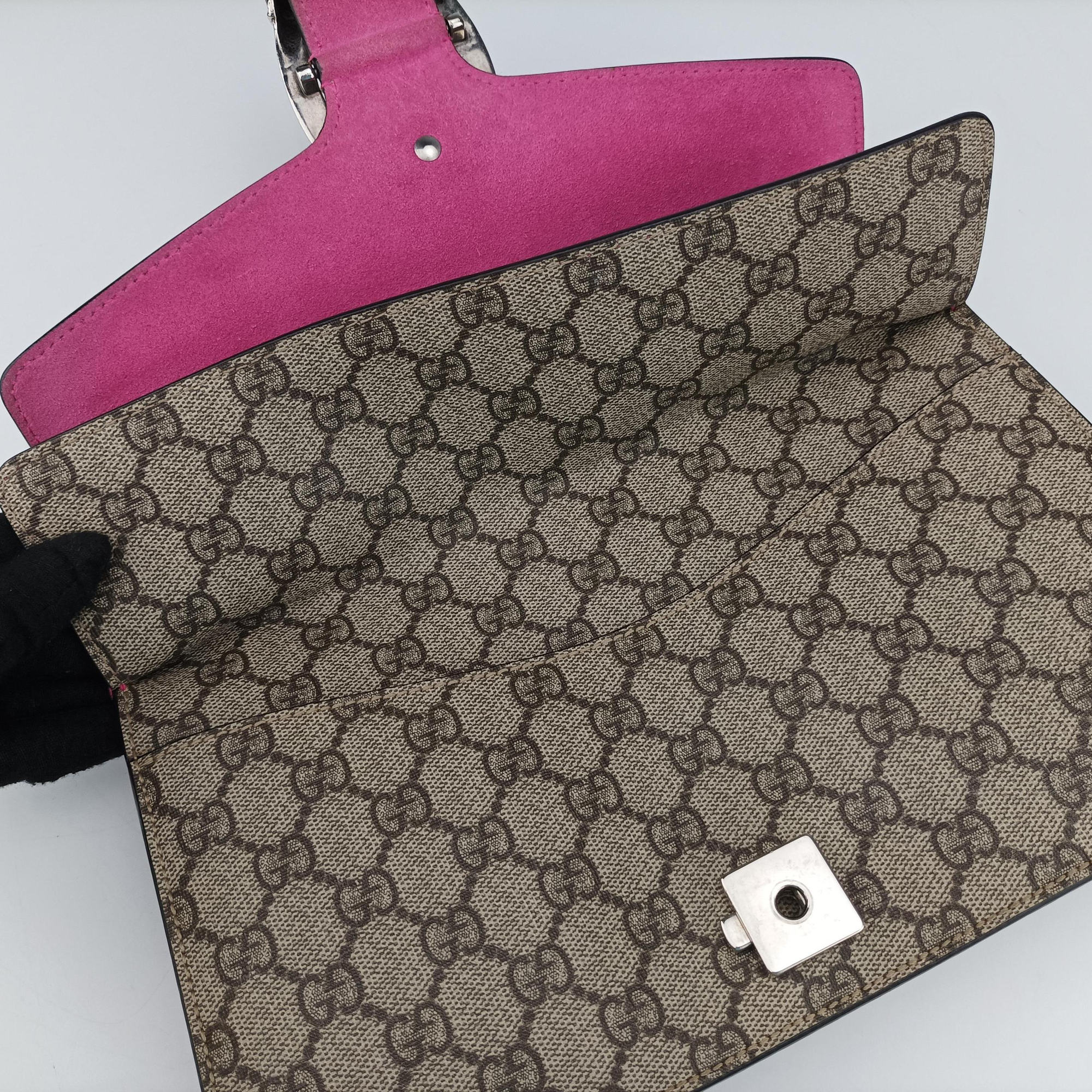 Dionysus Brown×pink PVC coated canvas × suede 400249 E020389482ディオニュソス ブラウン×ピンク PVCコーティングキャンバス×スエード 400249 E020389482