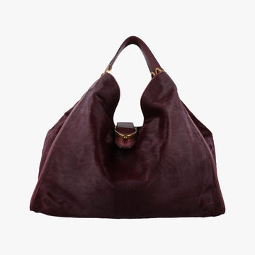 Stirrup Exotic Horsebit Burgundy ponyhair 296855 G013022204スターラップ エキゾチック ホースビット ワインレッド ハラコ 296855 G013022204