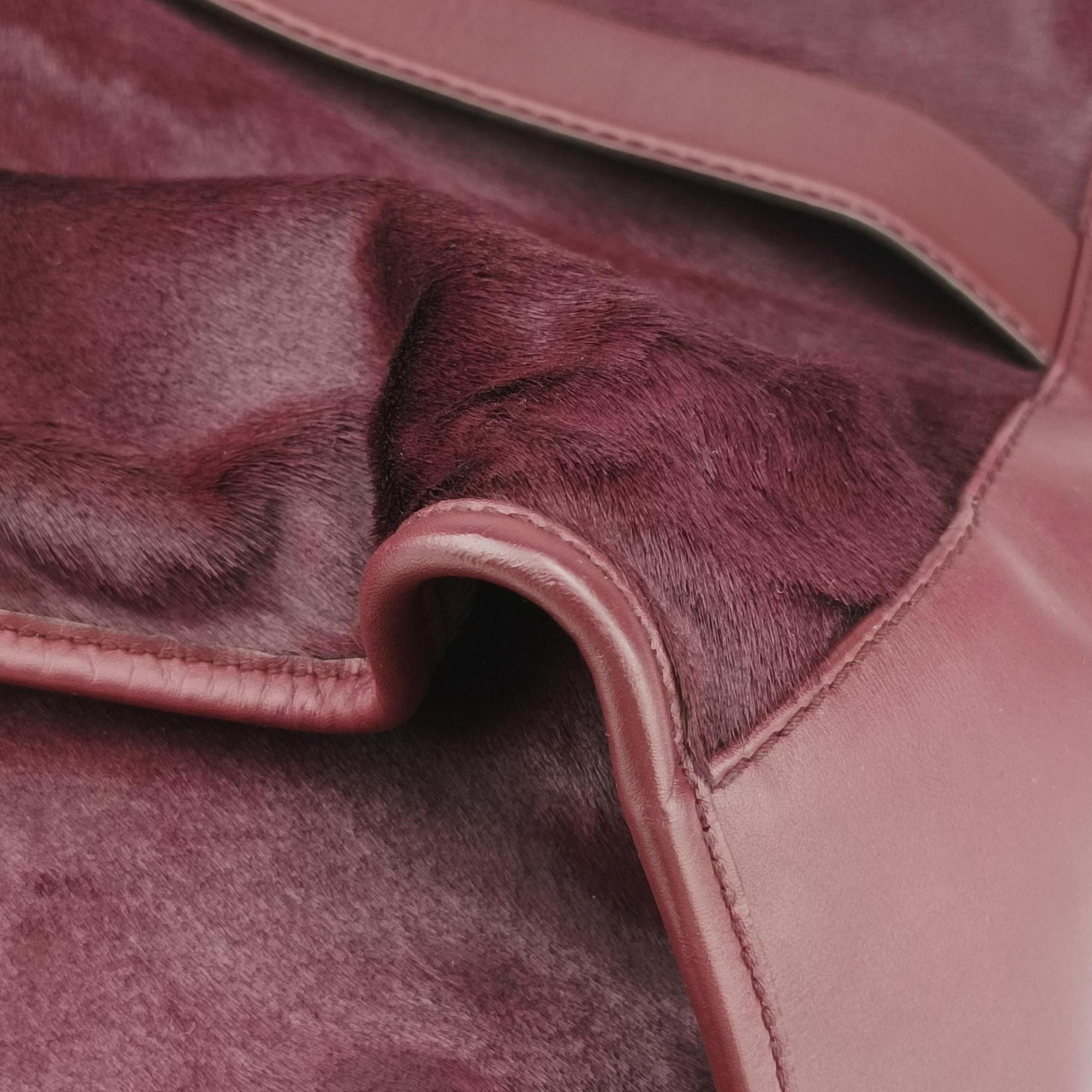 Stirrup Exotic Horsebit Burgundy ponyhair 296855 G013022204スターラップ エキゾチック ホースビット ワインレッド ハラコ 296855 G013022204