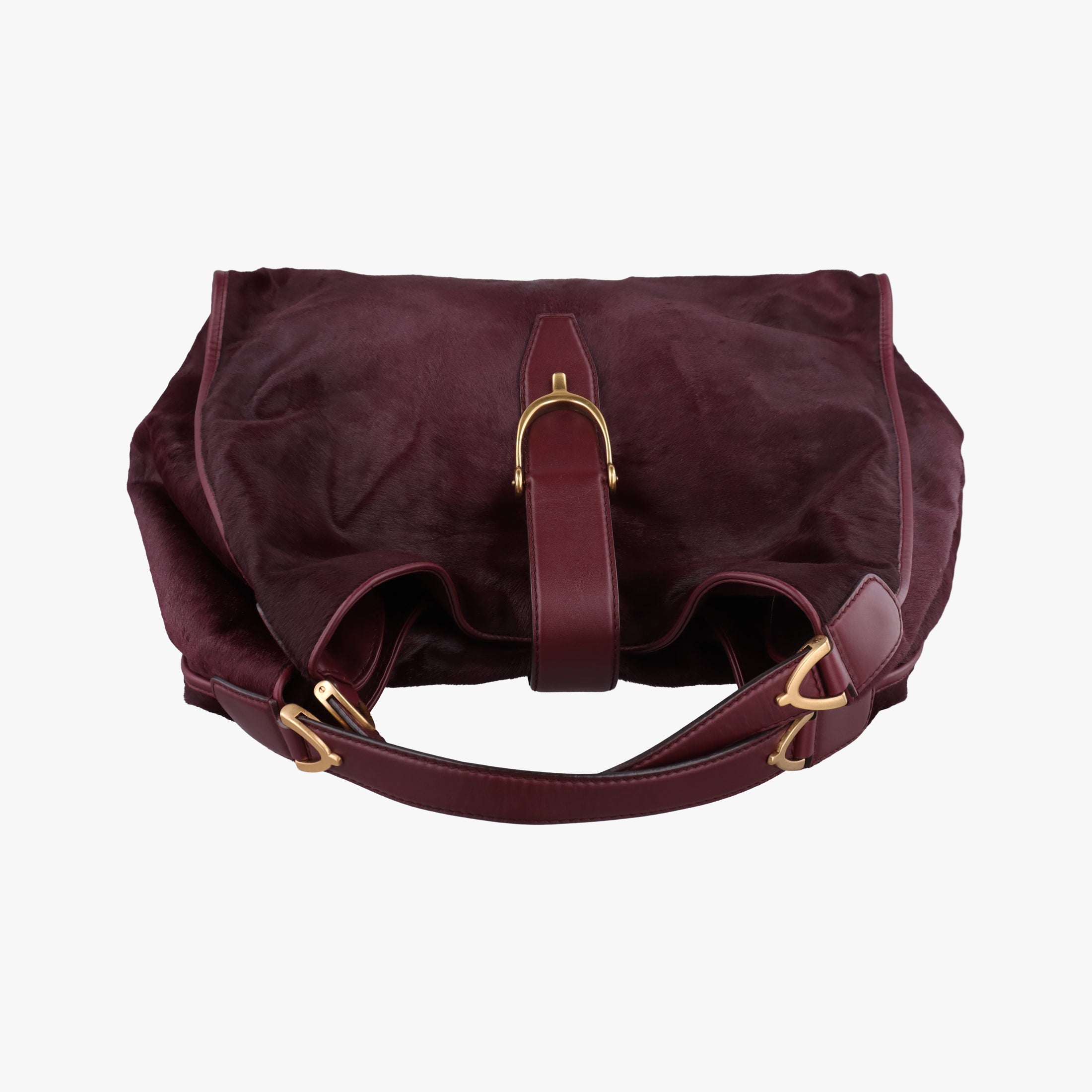 Stirrup Exotic Horsebit Burgundy ponyhair 296855 G013022204スターラップ エキゾチック ホースビット ワインレッド ハラコ 296855 G013022204