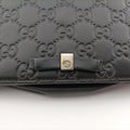 Guccissima Signature Bowy Black Leather 431408 グッチッシマ シグネチャー ボウイ ブラック レザー 431408 
