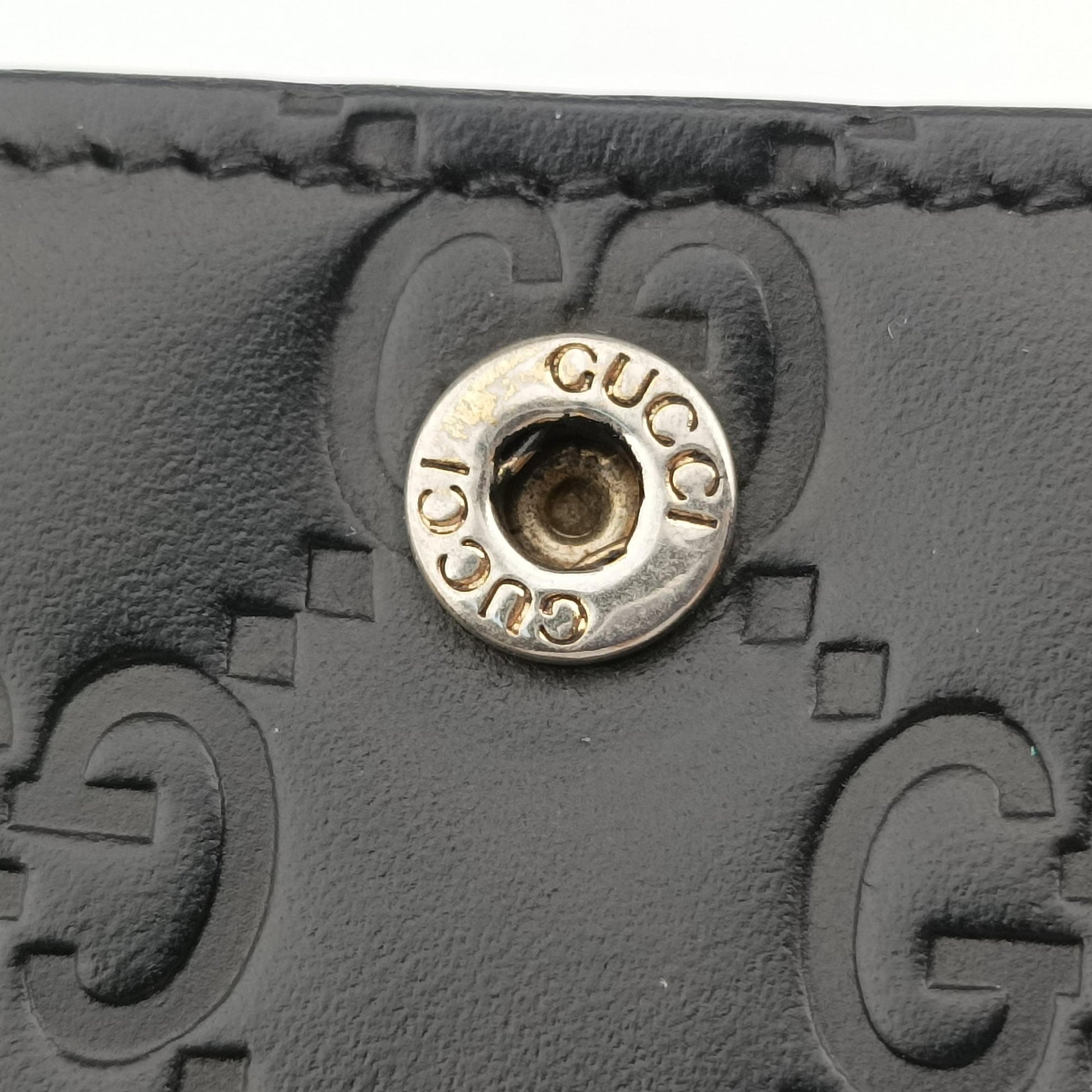 Guccissima Signature Bowy Black Leather 431408 グッチッシマ シグネチャー ボウイ ブラック レザー 431408 