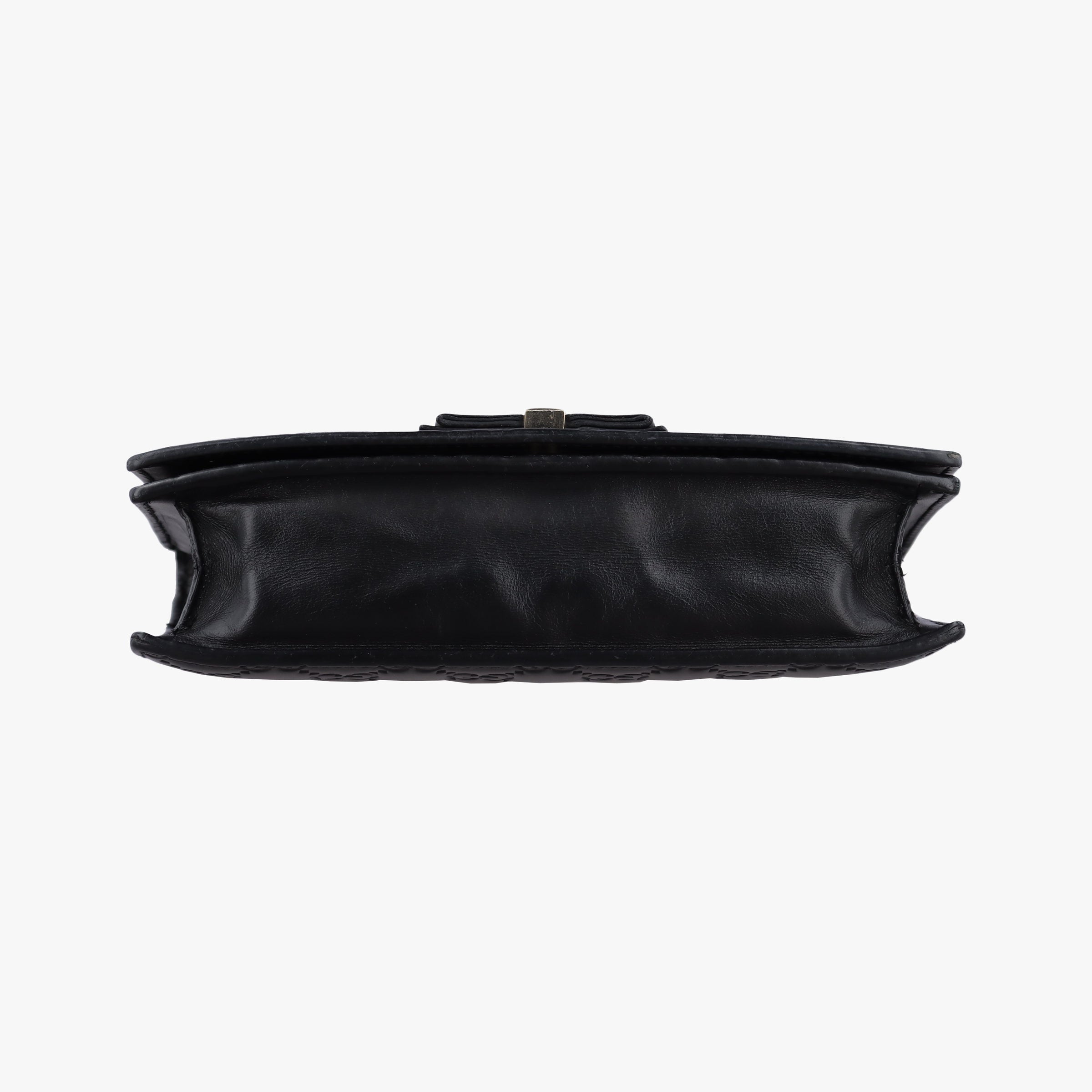 Guccissima Signature Bowy Black Leather 431408 グッチッシマ シグネチャー ボウイ ブラック レザー 431408 