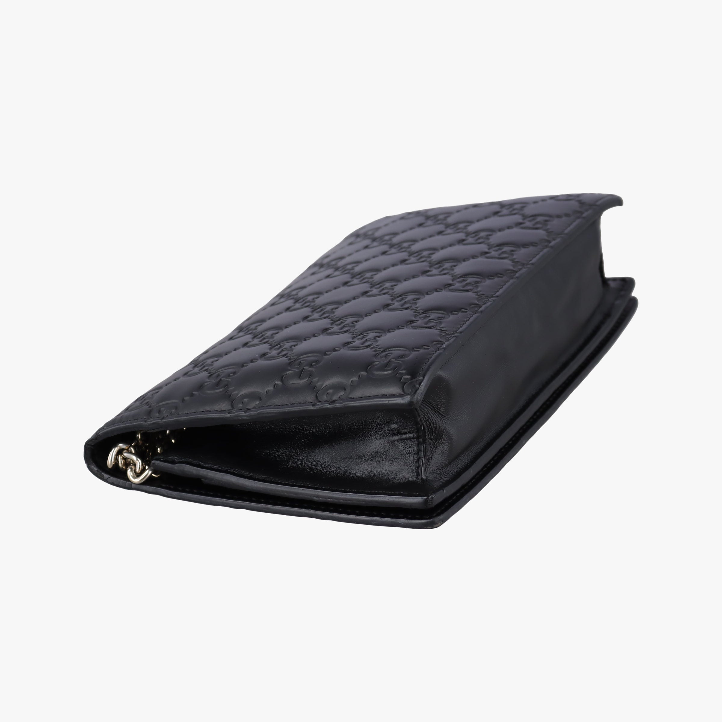 Guccissima Signature Bowy Black Leather 431408 グッチッシマ シグネチャー ボウイ ブラック レザー 431408 