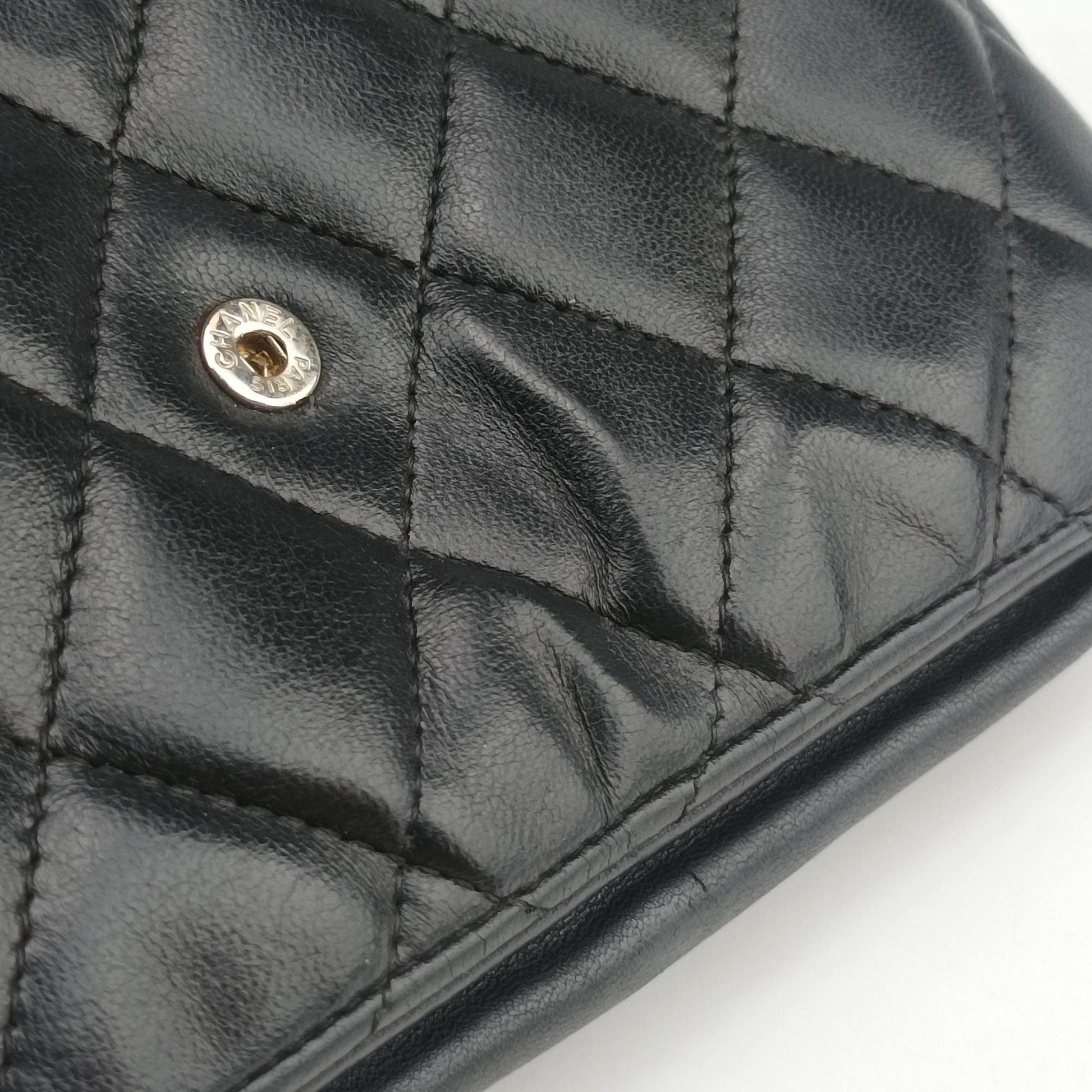 Matelasse coco mark Black lambskin A33814 17558280マトラッセ ココマーク ブラック ラムスキン A33814 17558280
