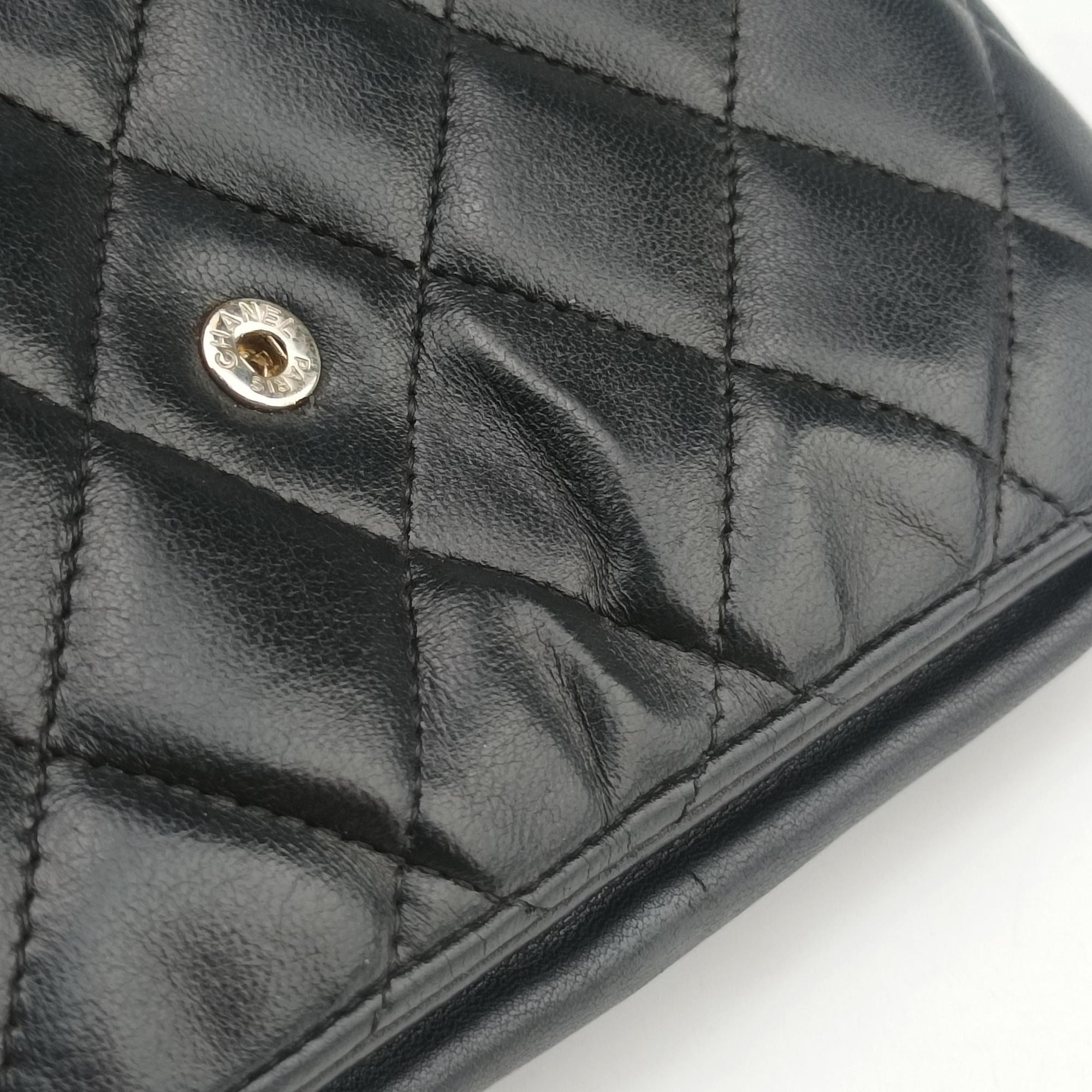 Matelasse coco mark Black lambskin A33814 17558280マトラッセ ココマーク ブラック ラムスキン A33814 17558280