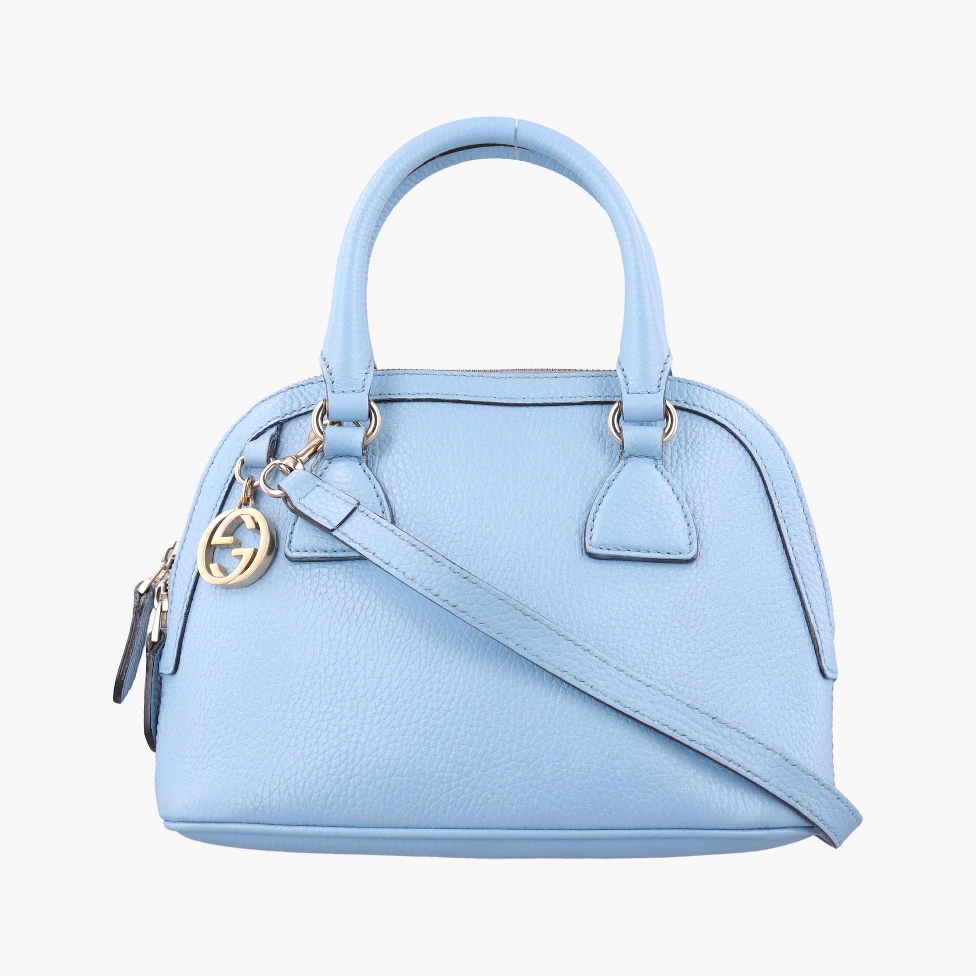 Interlocking G charm Dome Blue Leather 449661 Lot number unknownインターロッキングG チャーム ドーム ブルー レザー 449661 製番不明