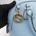 Interlocking G charm Dome Blue Leather 449661 Lot number unknownインターロッキングG チャーム ドーム ブルー レザー 449661 製番不明