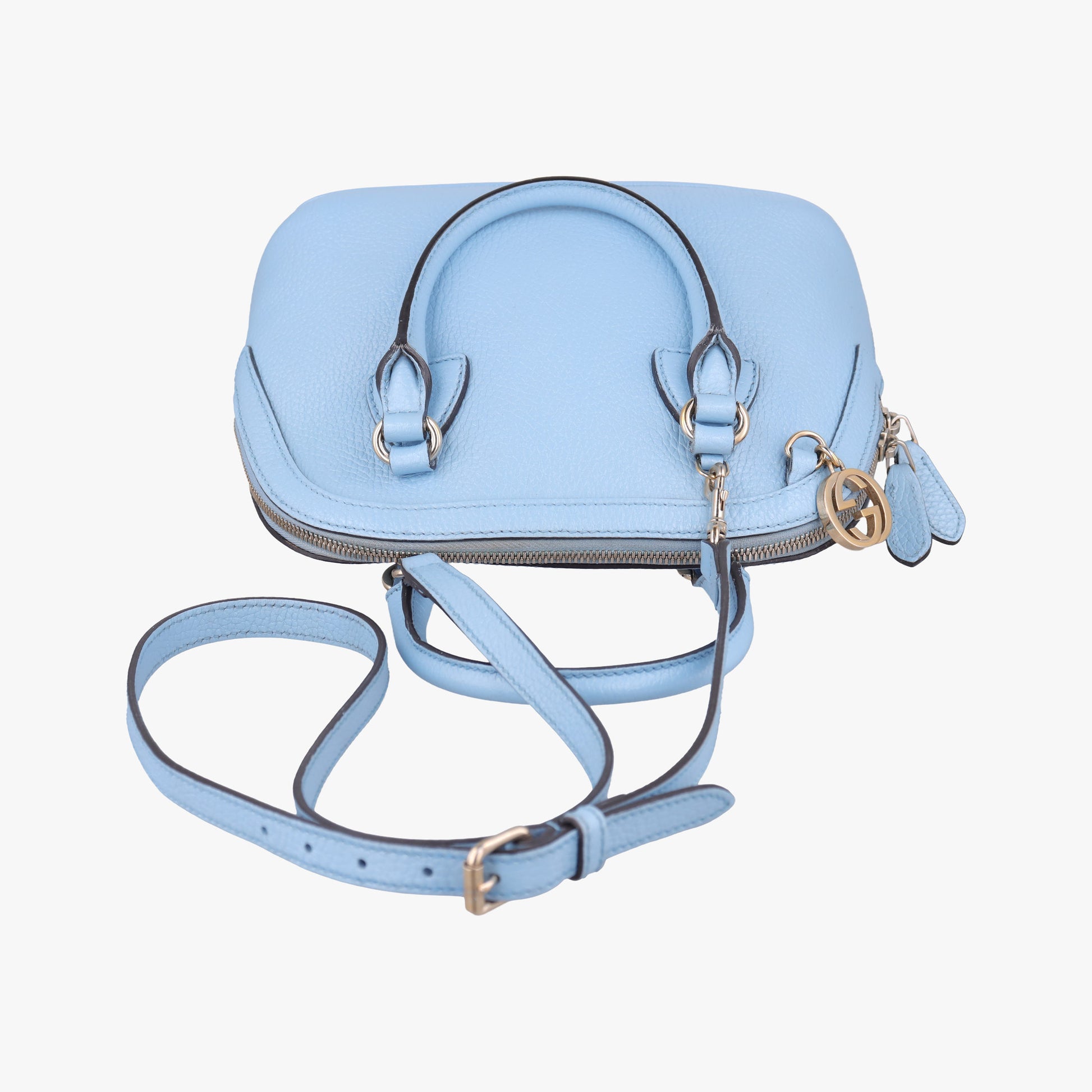 Interlocking G charm Dome Blue Leather 449661 Lot number unknownインターロッキングG チャーム ドーム ブルー レザー 449661 製番不明