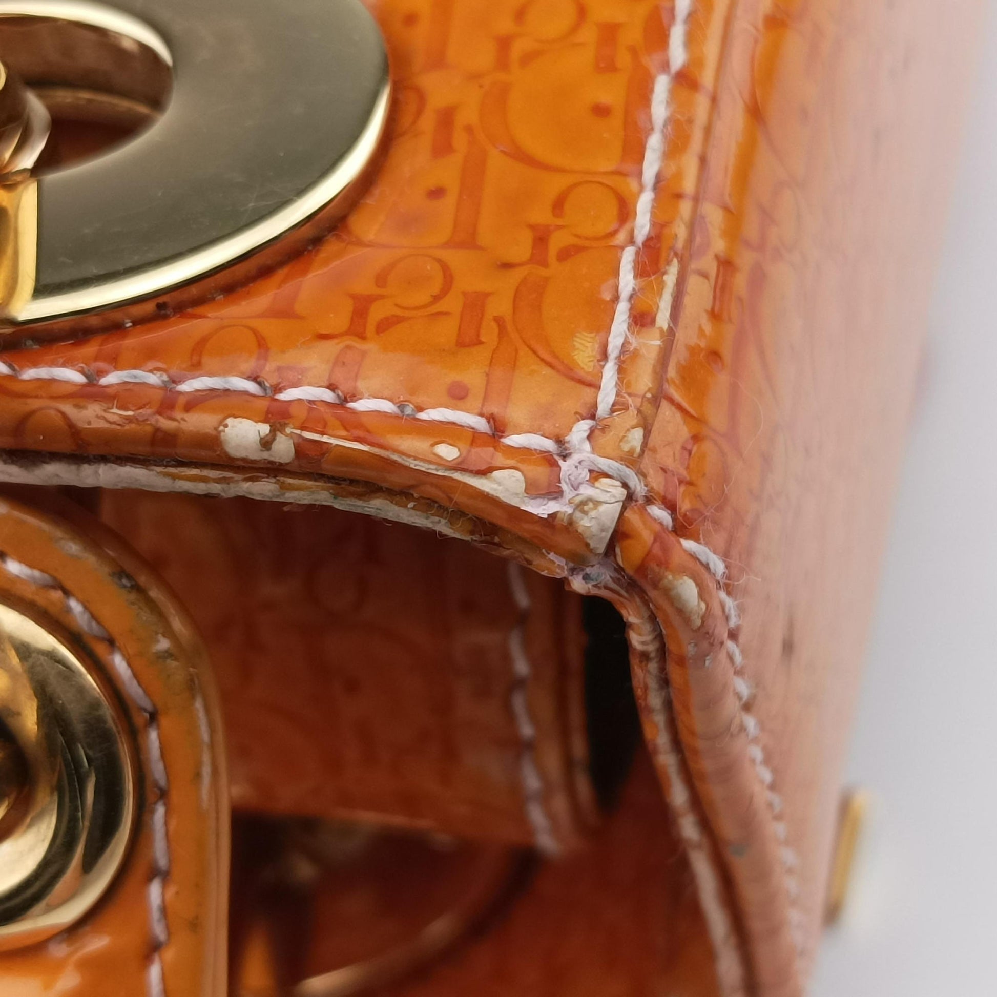 Lady Dior Mini Bag Yellow patent MA-0031レディディオールミニバッグ イエロー パテント MA-0031