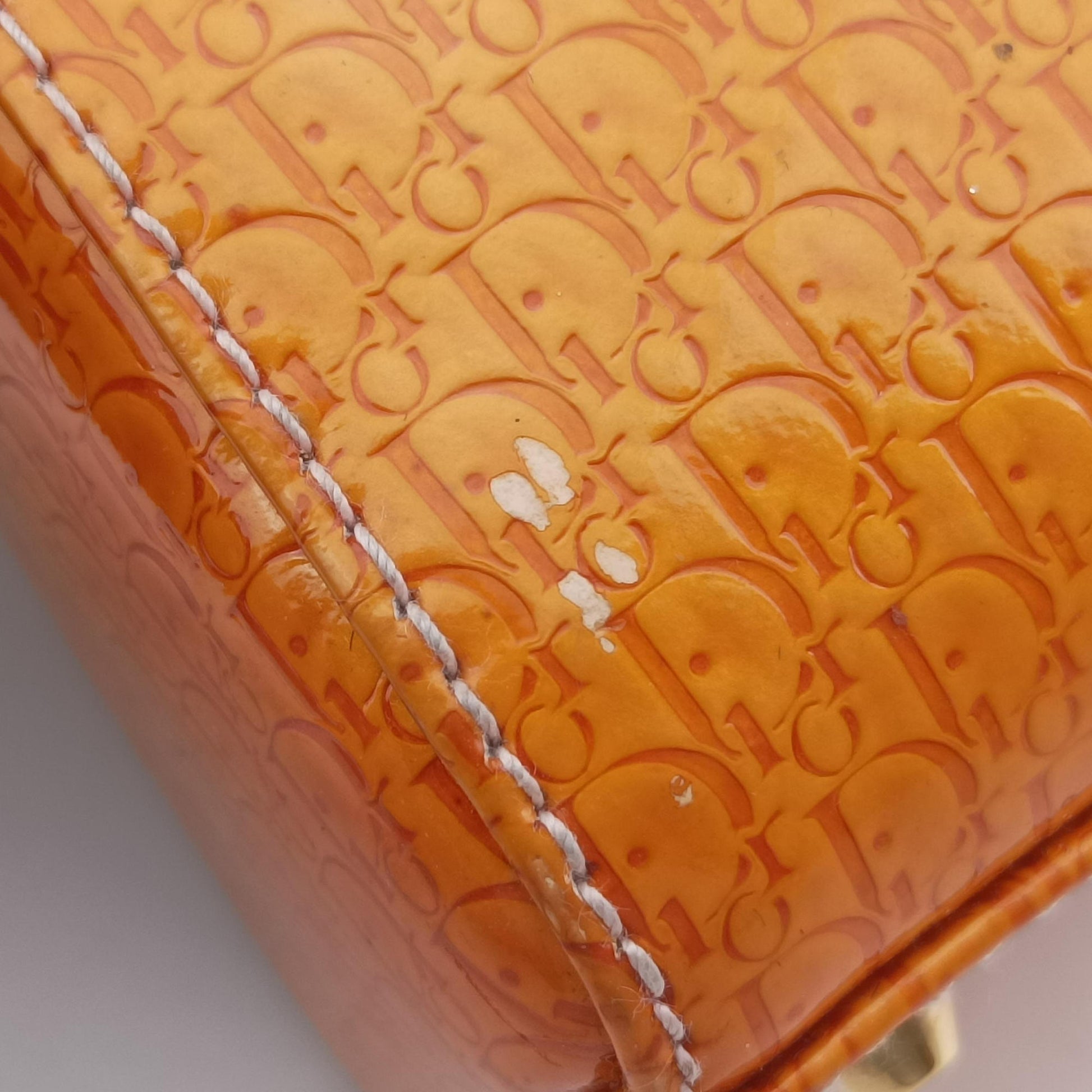 Lady Dior Mini Bag Yellow patent MA-0031レディディオールミニバッグ イエロー パテント MA-0031