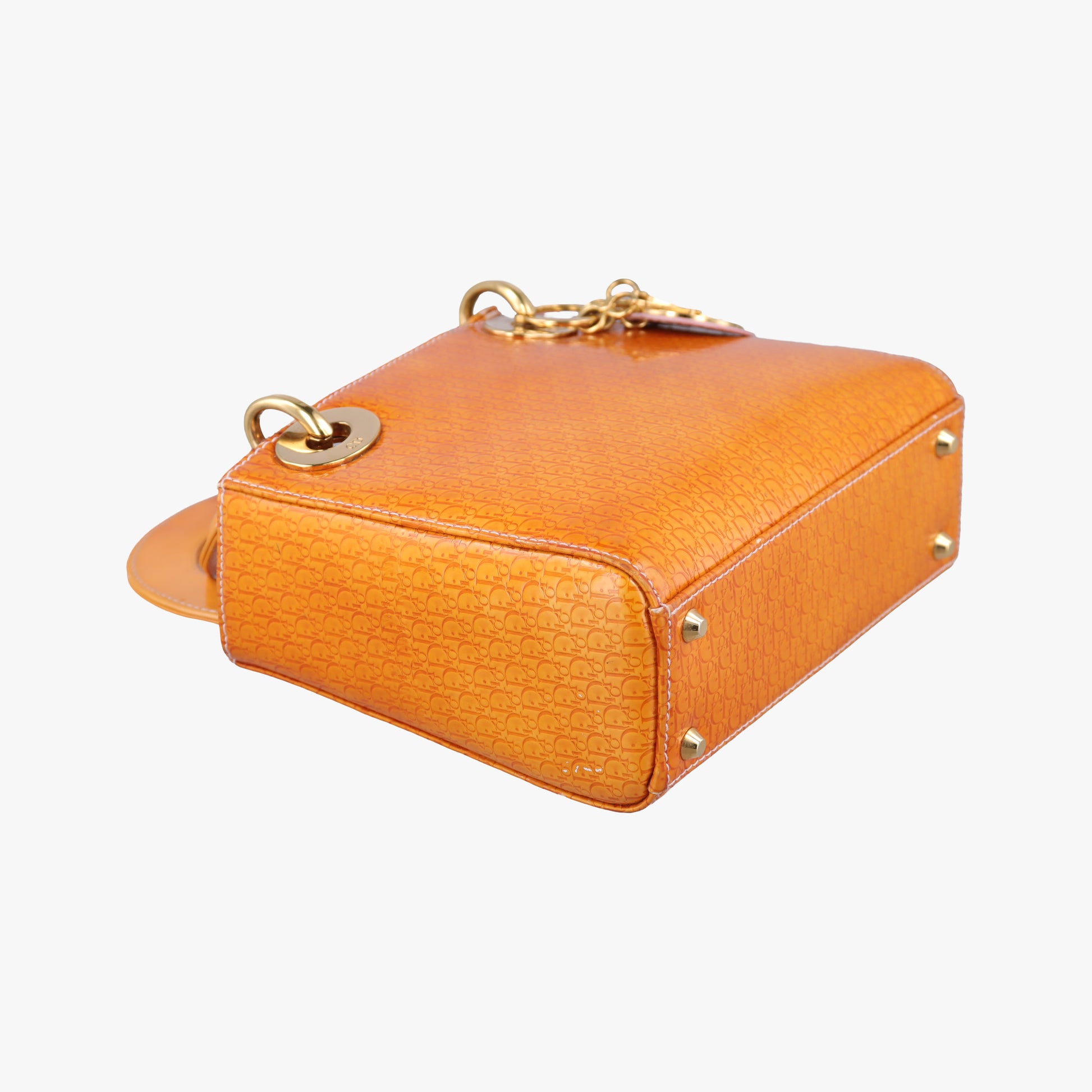 Lady Dior Mini Bag Yellow patent MA-0031レディディオールミニバッグ イエロー パテント MA-0031