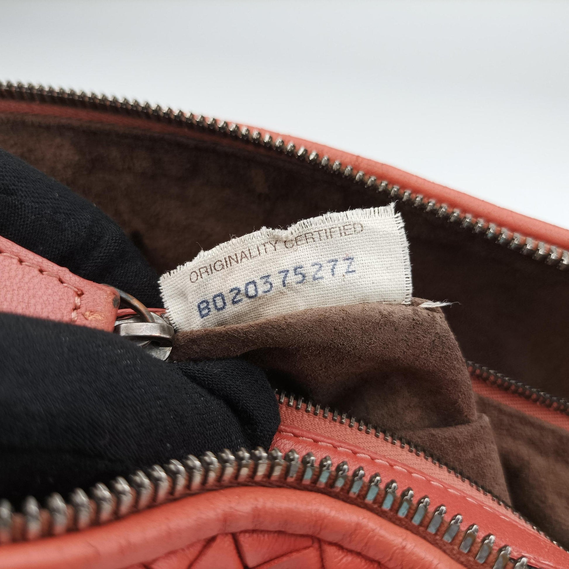 NODINI Intrecciato Red lambskin B02037527Zノディーニ イントレチャート レッド ラムスキン B02037527Z