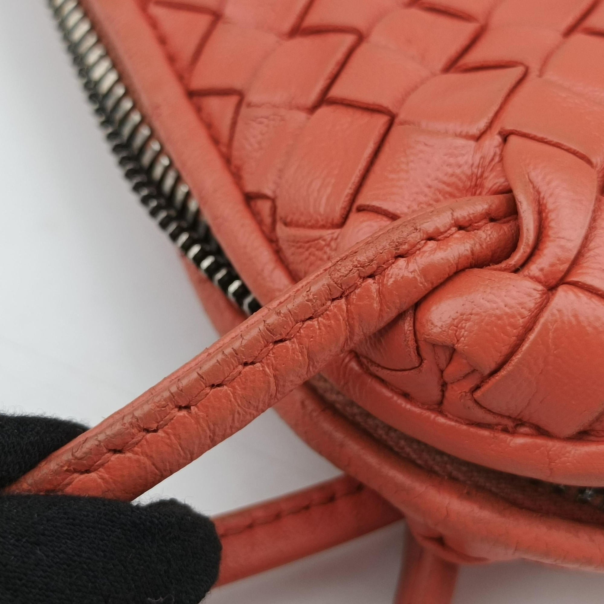 NODINI Intrecciato Red lambskin B02037527Zノディーニ イントレチャート レッド ラムスキン B02037527Z