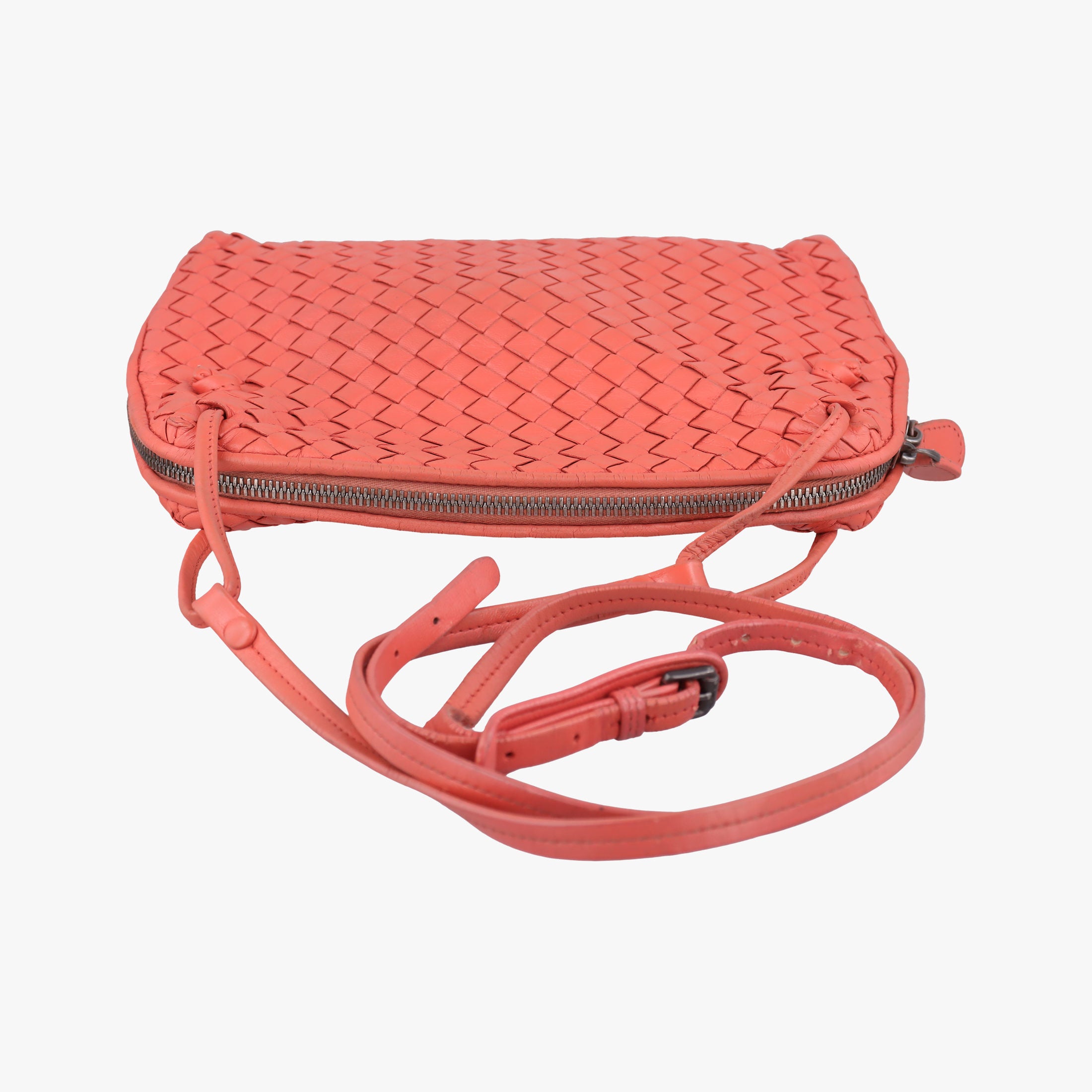 NODINI Intrecciato Red lambskin B02037527Zノディーニ イントレチャート レッド ラムスキン B02037527Z