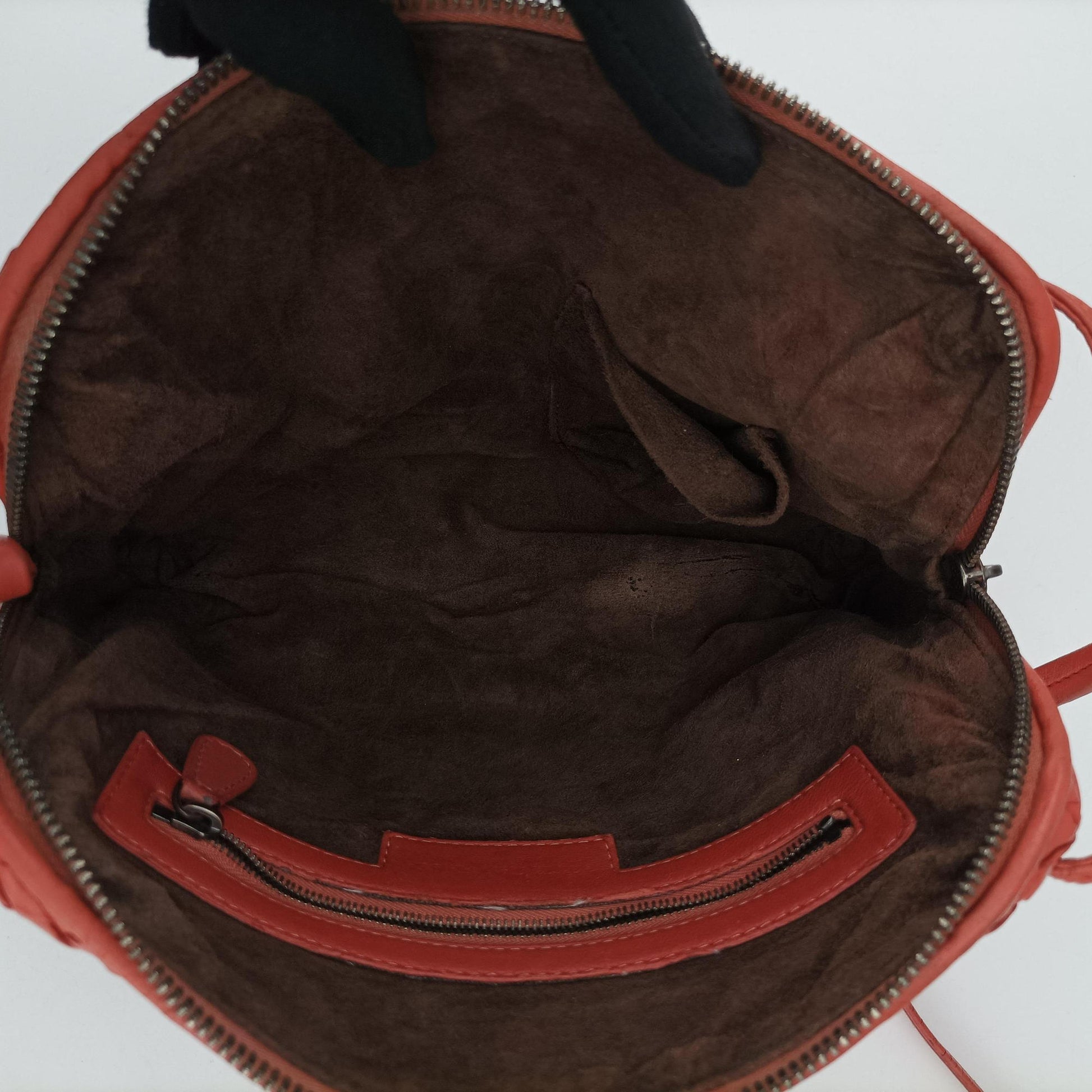 NODINI Intrecciato Red lambskin B02037527Zノディーニ イントレチャート レッド ラムスキン B02037527Z