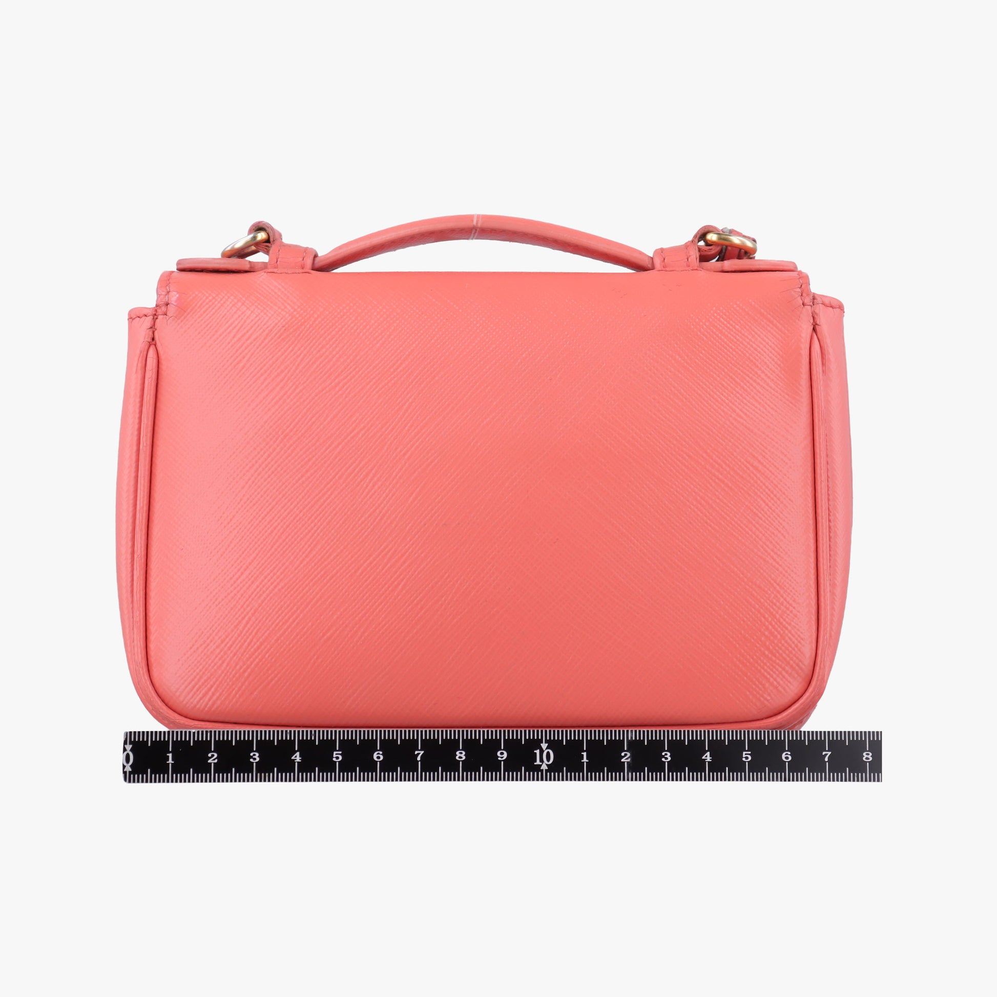 lock Fuoco Sound Top Handle Pink orange SAFFIANO Leather BT0963 31/Eロック フオコ サウンドトップハンドル ピンクオレンジ サフィアーノレザー BT0963 31/E