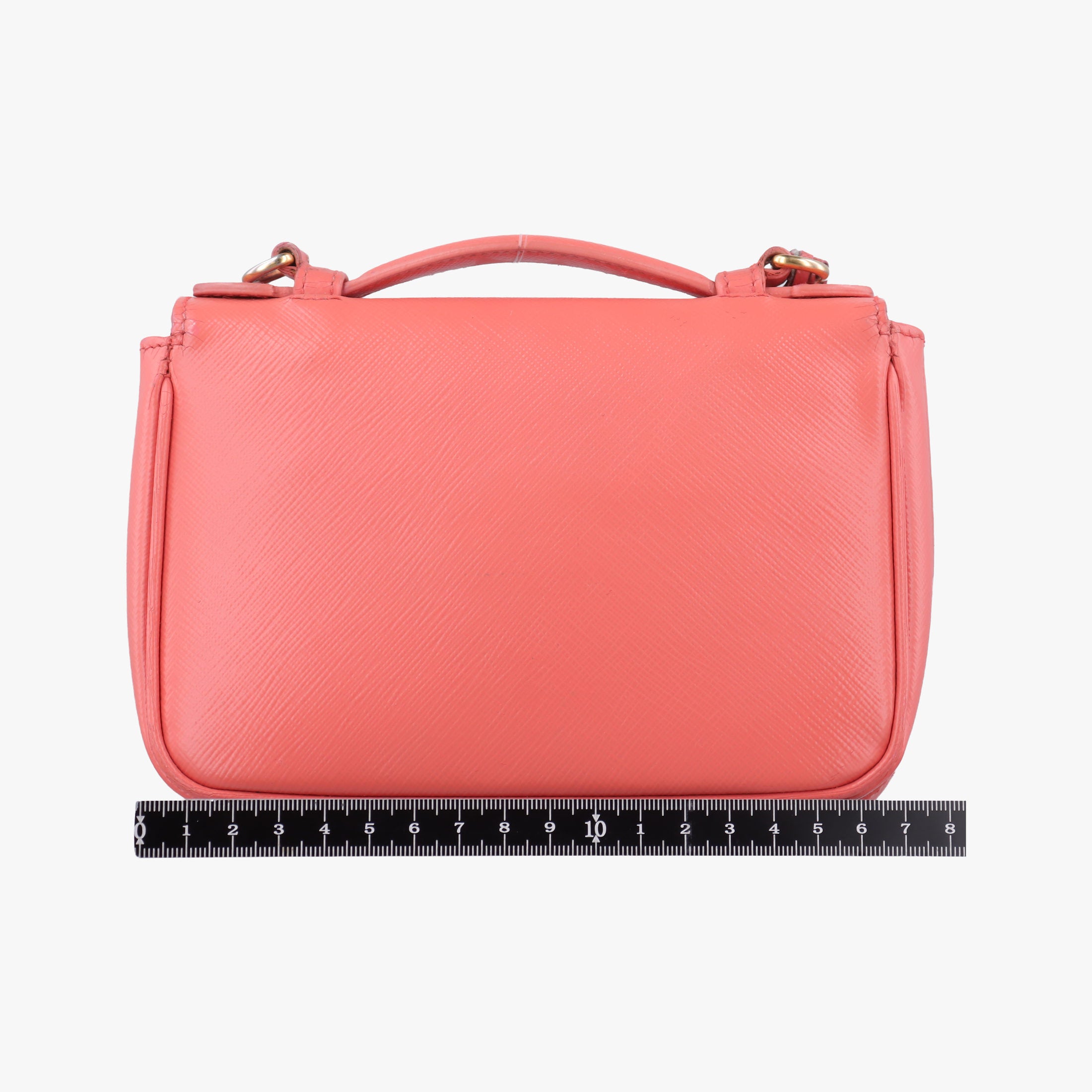 lock Fuoco Sound Top Handle Pink orange SAFFIANO Leather BT0963 31/Eロック フオコ サウンドトップハンドル ピンクオレンジ サフィアーノレザー BT0963 31/E