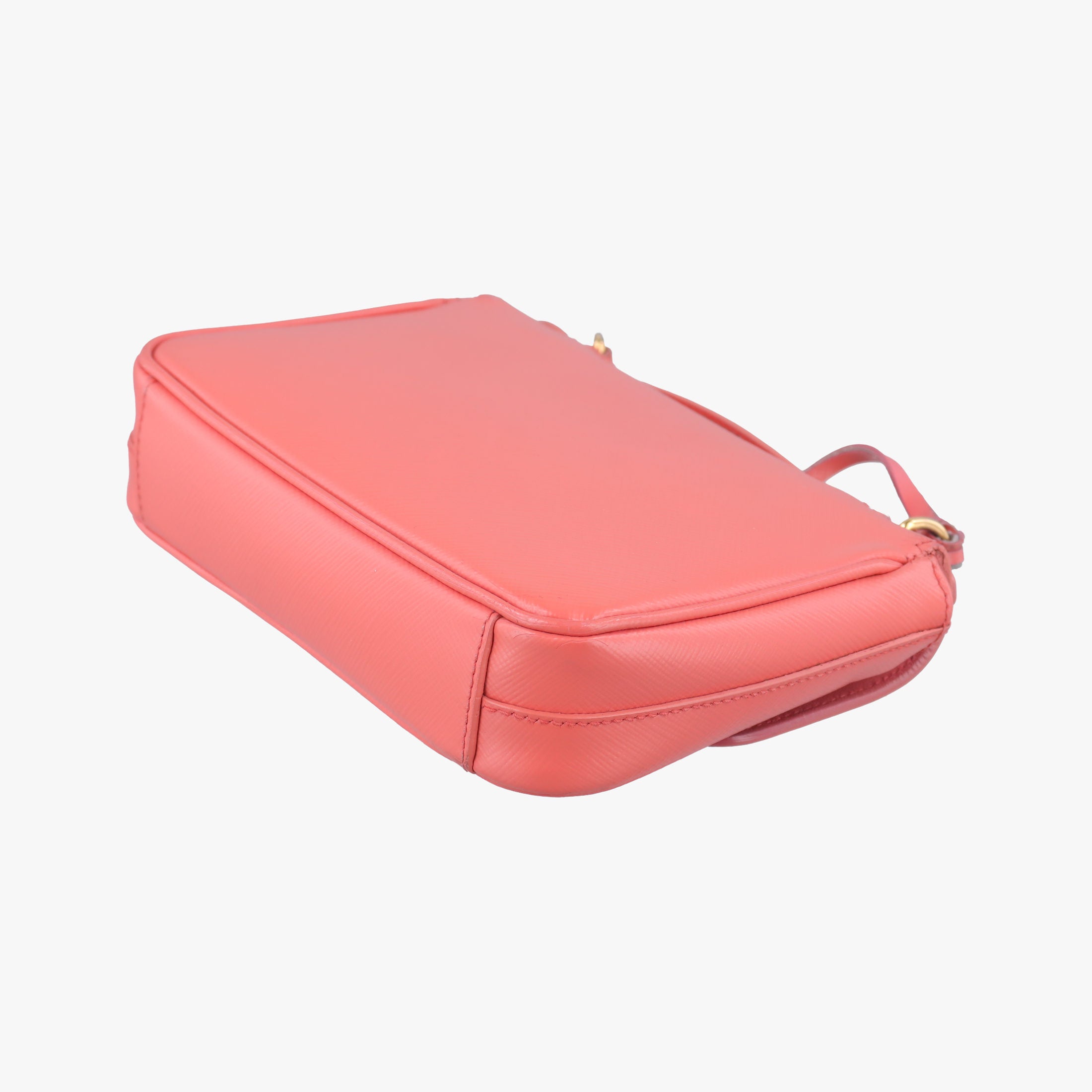 lock Fuoco Sound Top Handle Pink orange SAFFIANO Leather BT0963 31/Eロック フオコ サウンドトップハンドル ピンクオレンジ サフィアーノレザー BT0963 31/E