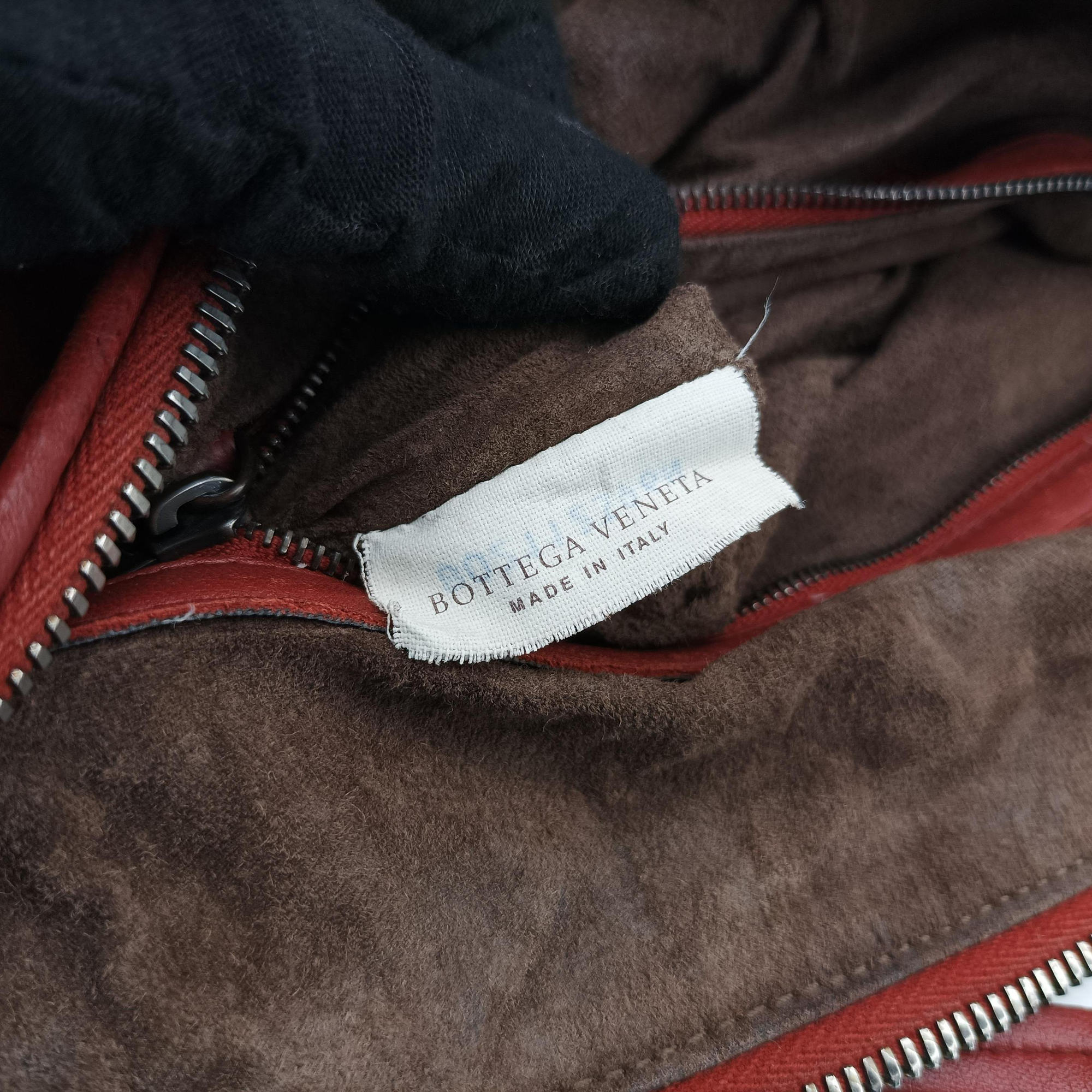 NODINI Intrecciato Red lambskin B02112396Nノディーニ イントレチャート レッド ラムスキン B02112396N