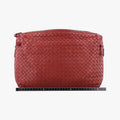 NODINI Intrecciato Red lambskin B02112396Nノディーニ イントレチャート レッド ラムスキン B02112396N