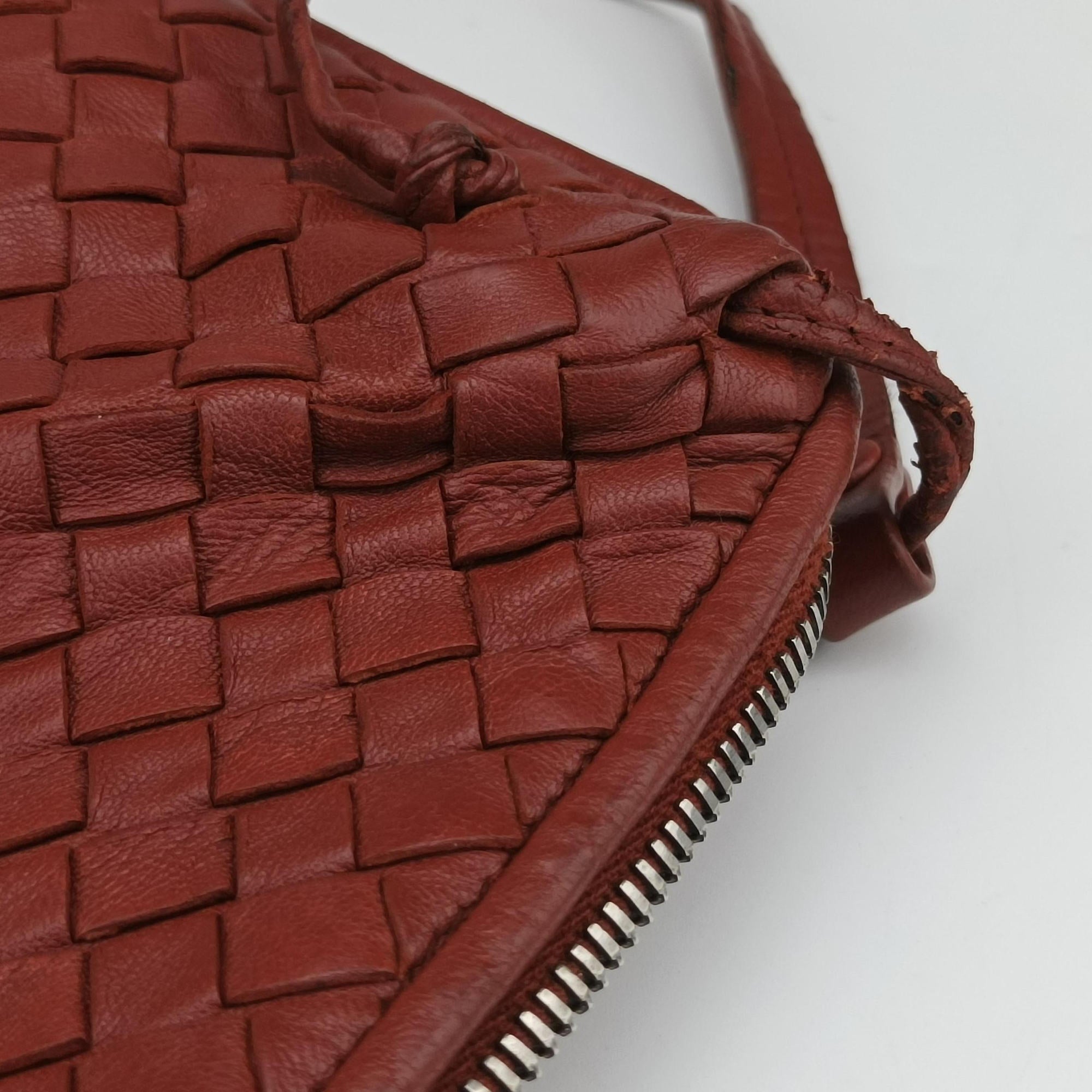 NODINI Intrecciato Red lambskin B02112396Nノディーニ イントレチャート レッド ラムスキン B02112396N