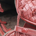 NODINI Intrecciato Red lambskin B02112396Nノディーニ イントレチャート レッド ラムスキン B02112396N