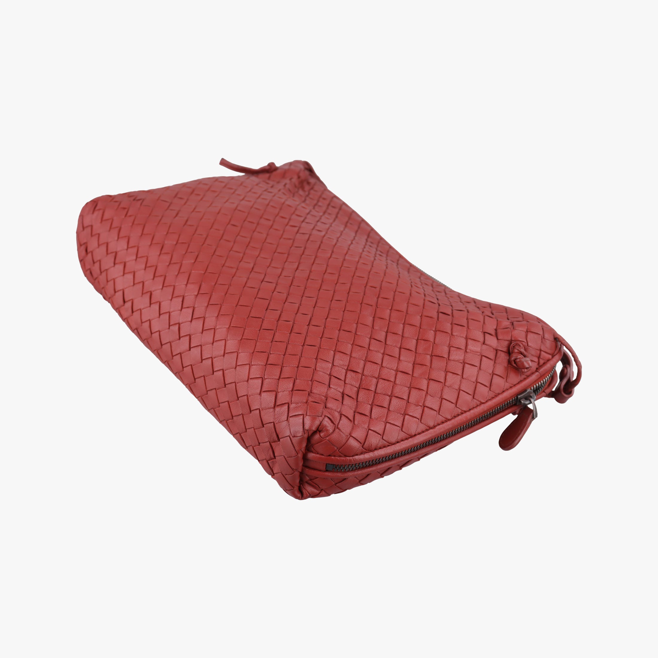 NODINI Intrecciato Red lambskin B02112396Nノディーニ イントレチャート レッド ラムスキン B02112396N