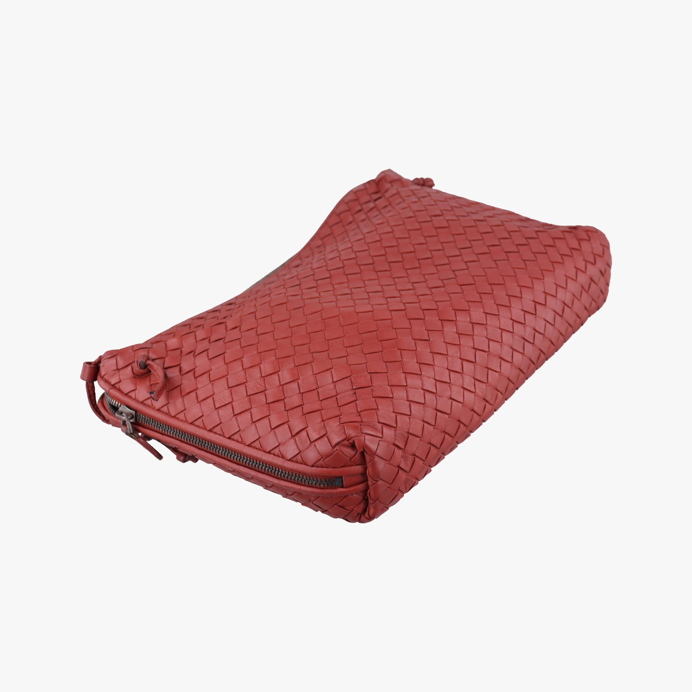 NODINI Intrecciato Red lambskin B02112396Nノディーニ イントレチャート レッド ラムスキン B02112396N