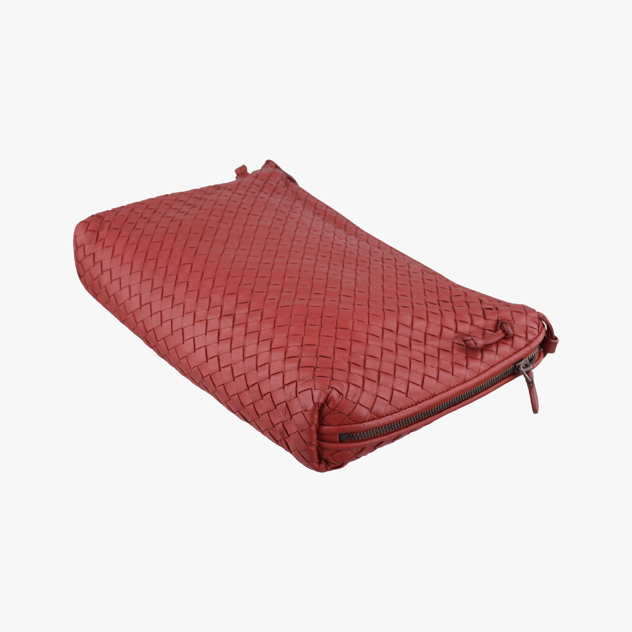 NODINI Intrecciato Red lambskin B02112396Nノディーニ イントレチャート レッド ラムスキン B02112396N