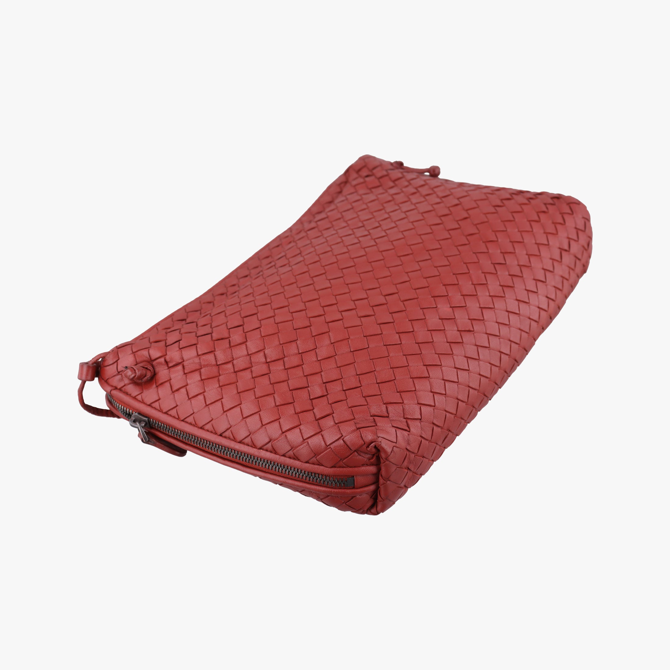 NODINI Intrecciato Red lambskin B02112396Nノディーニ イントレチャート レッド ラムスキン B02112396N