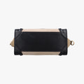 Luggage Mini Shopper Beige×Black×brown Suede × leather F-ZP-0142ラゲージミニショッパー ベージュ×ブラック×ブラウン スエード×レザー F-ZP-0142