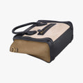 Luggage Mini Shopper Beige×Black×brown Suede × leather F-ZP-0142ラゲージミニショッパー ベージュ×ブラック×ブラウン スエード×レザー F-ZP-0142