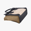 Luggage Mini Shopper Beige×Black×brown Suede × leather F-ZP-0142ラゲージミニショッパー ベージュ×ブラック×ブラウン スエード×レザー F-ZP-0142