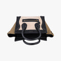Luggage Mini Shopper Beige×Black×brown Suede × leather F-ZP-0142ラゲージミニショッパー ベージュ×ブラック×ブラウン スエード×レザー F-ZP-0142
