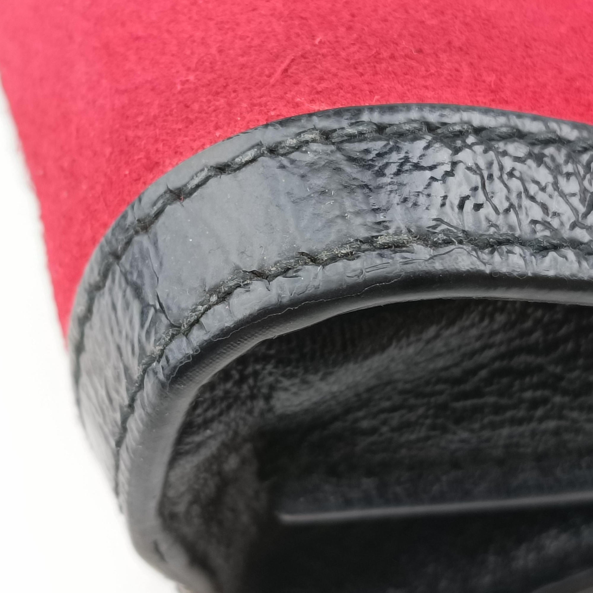 Ophidia Red×Black Suede×Patent 503877 D024101566オフィディア レッド×ブラック スエード×パテント 503877 D024101566