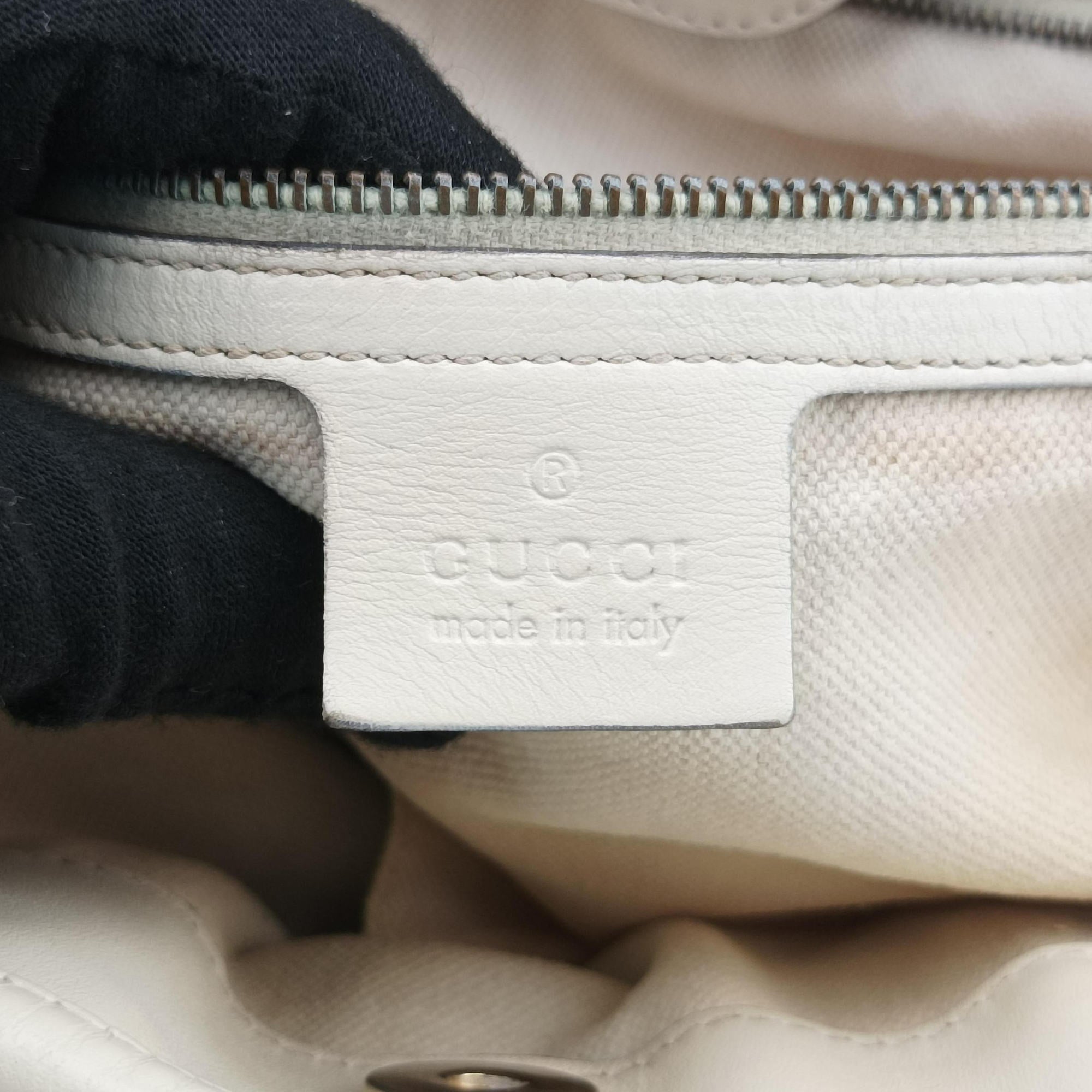 GG Running White×Brown canvas×leather 247183 G010855877GGランニング ホワイト×ブラウン キャンバス×レザー 247183 G010855877