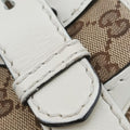 GG Running White×Brown canvas×leather 247183 G010855877GGランニング ホワイト×ブラウン キャンバス×レザー 247183 G010855877