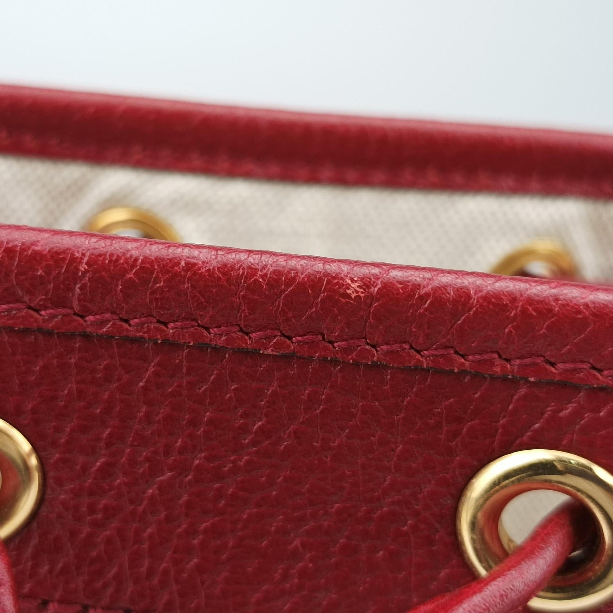 Doraemon collaboration Brown x red PVC coated canvas×Leather 655597 I034136487ドラえもんコラボ ブラウンxレッド PVCコーティングキャンバス×レザー 655597 I034136487