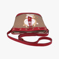Doraemon collaboration Brown x red PVC coated canvas×Leather 655597 I034136487ドラえもんコラボ ブラウンxレッド PVCコーティングキャンバス×レザー 655597 I034136487