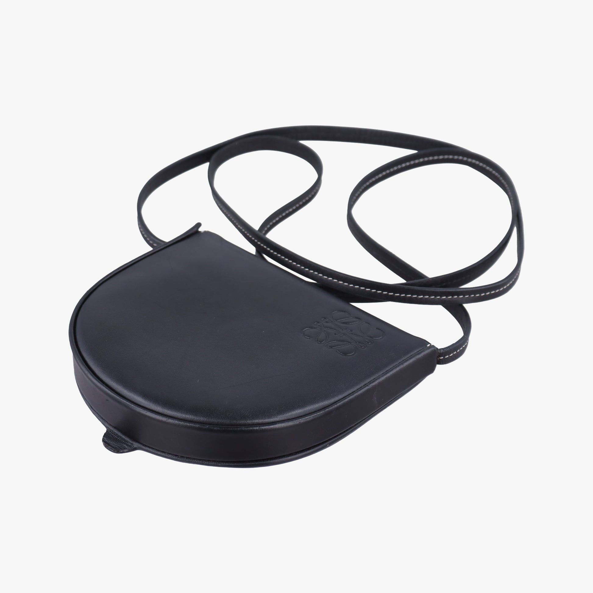 Heel Small Black Leather 101931ヒールポーチ スモール ブラック レザー 101931