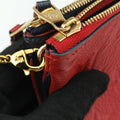 Pochette Double Zip Chain Marine Rouge×Navy Monogram Empreinte M63916 GI3198ポシェット ドゥーブル ジップ チェーン マリーヌルージュ×ネイビー モノグラム アンプラント M63916 GI3198