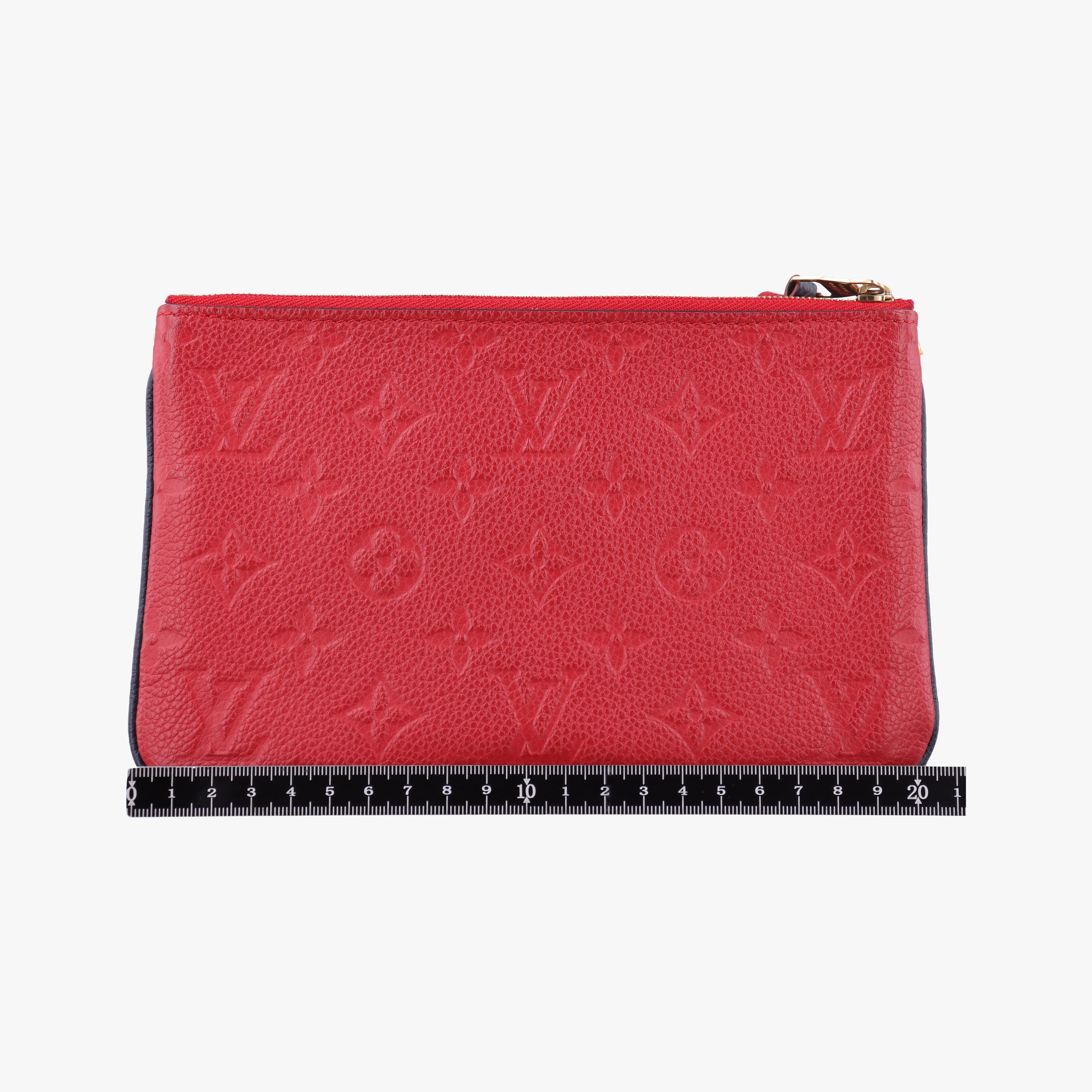 Pochette Double Zip Chain Marine Rouge×Navy Monogram Empreinte M63916 GI3198ポシェット ドゥーブル ジップ チェーン マリーヌルージュ×ネイビー モノグラム アンプラント M63916 GI3198