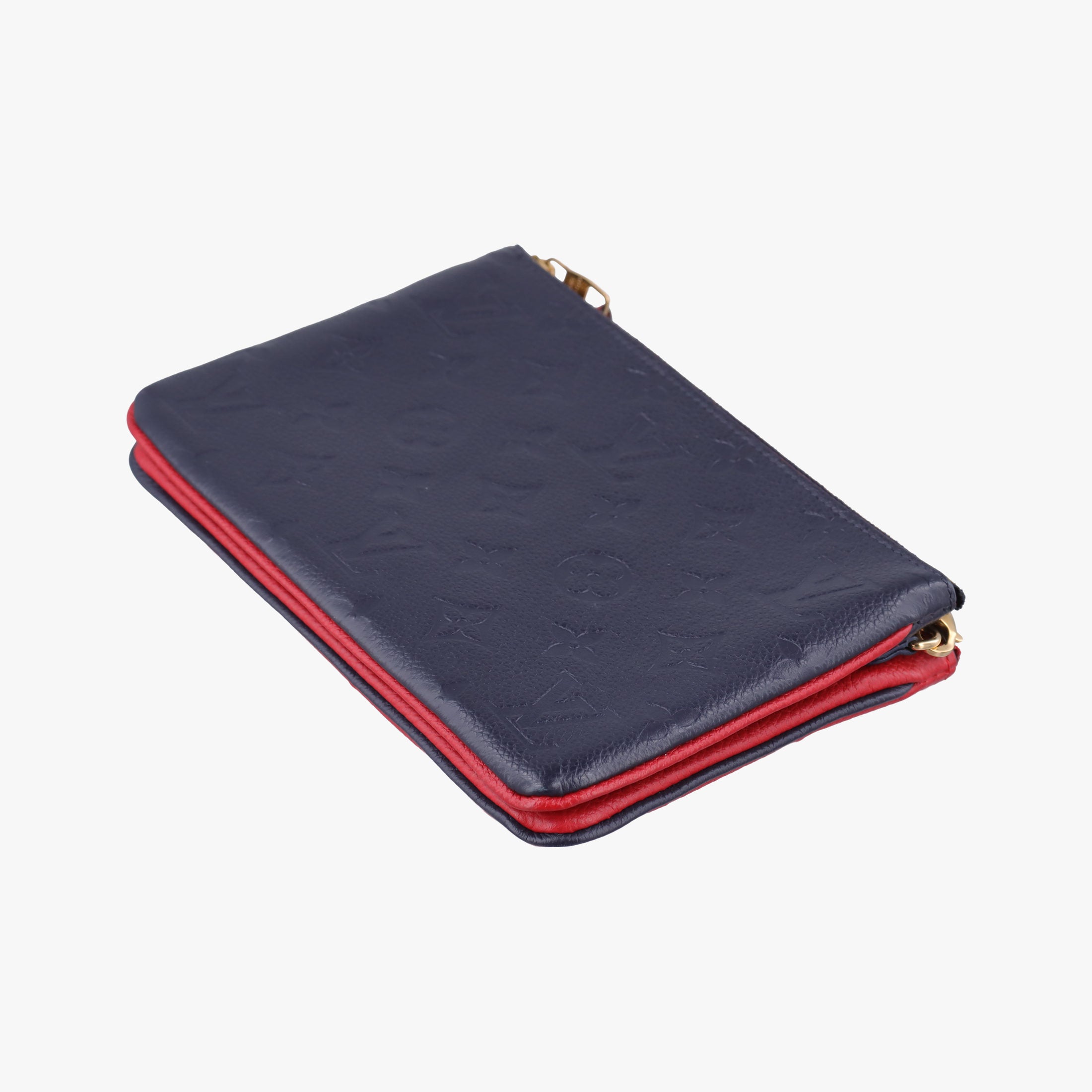 Pochette Double Zip Chain Marine Rouge×Navy Monogram Empreinte M63916 GI3198ポシェット ドゥーブル ジップ チェーン マリーヌルージュ×ネイビー モノグラム アンプラント M63916 GI3198