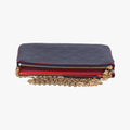 Pochette Double Zip Chain Marine Rouge×Navy Monogram Empreinte M63916 GI3198ポシェット ドゥーブル ジップ チェーン マリーヌルージュ×ネイビー モノグラム アンプラント M63916 GI3198