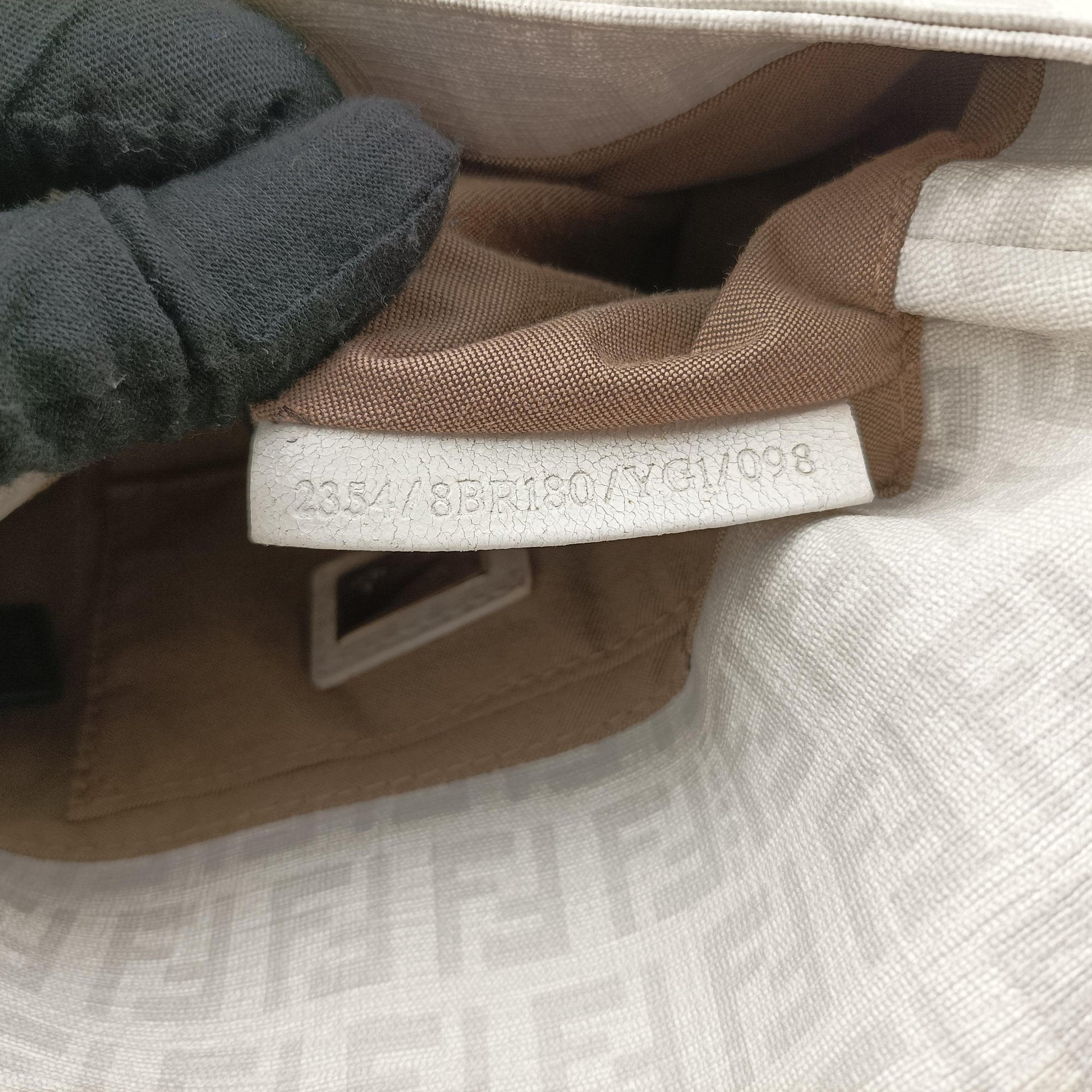 Baguette White PVC coated canvas 8BR180 2354/8BR180/YG1/098マンマバケット ホワイト PVCコーティングキャンバス 8BR180 2354/8BR180/YG1/098
